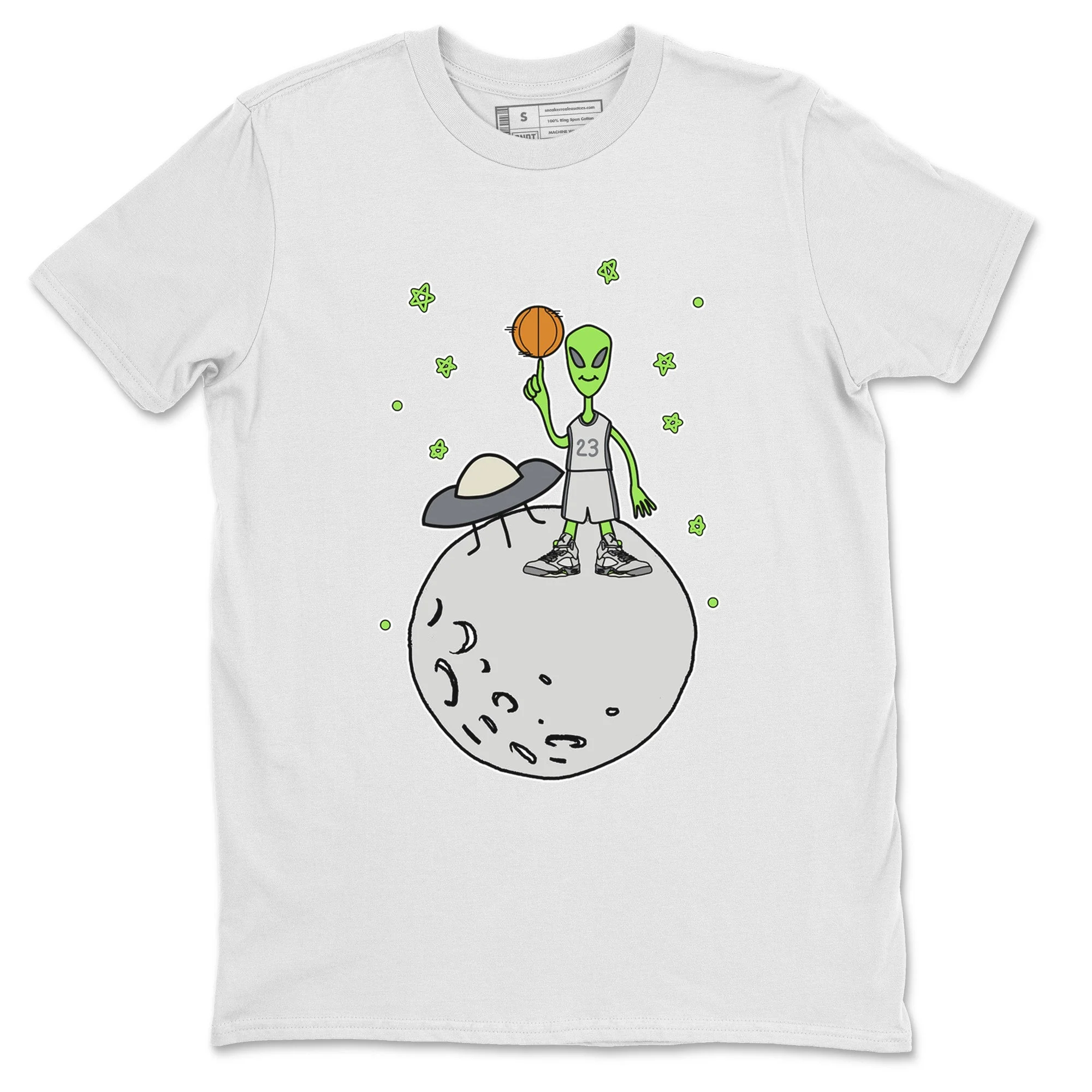 Basketball Alien Unisex Tops - Air Jordan 5 Green Bean