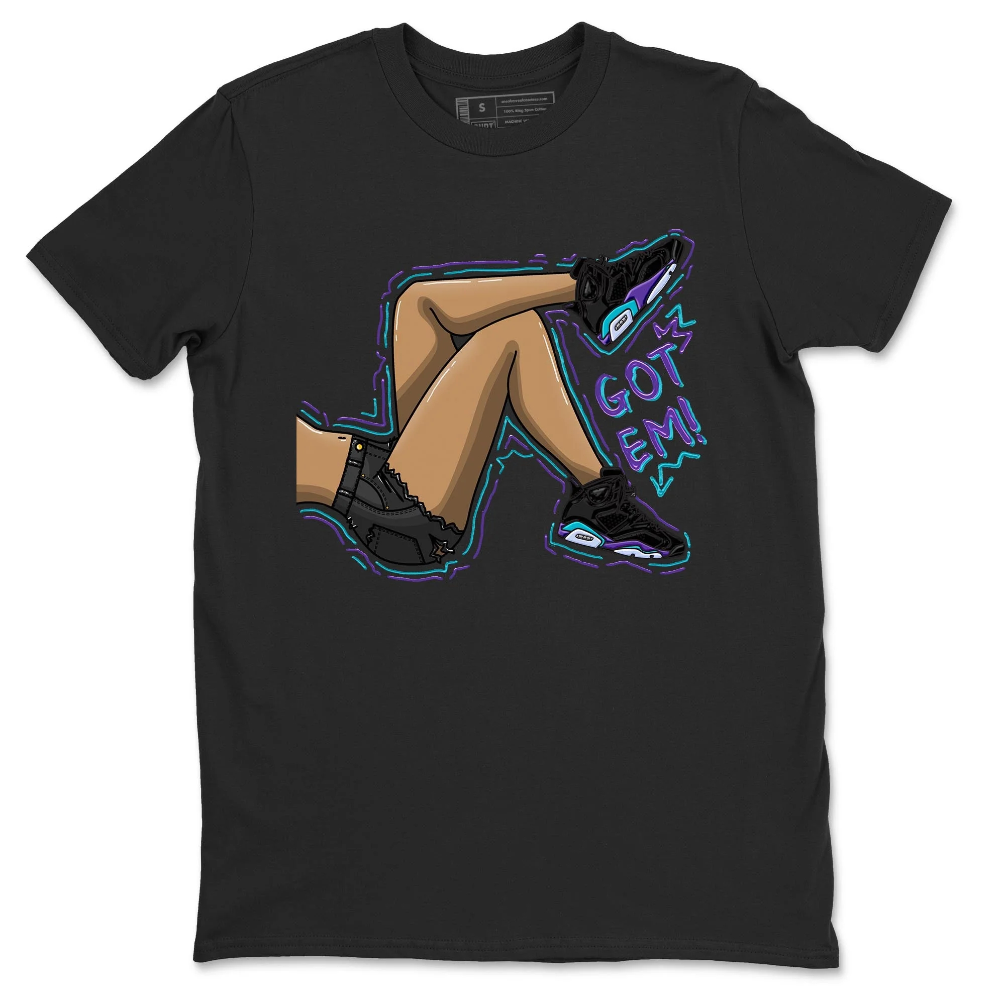 Got Em Legs Sneaker Tee - Air Jordan 6 Aqua