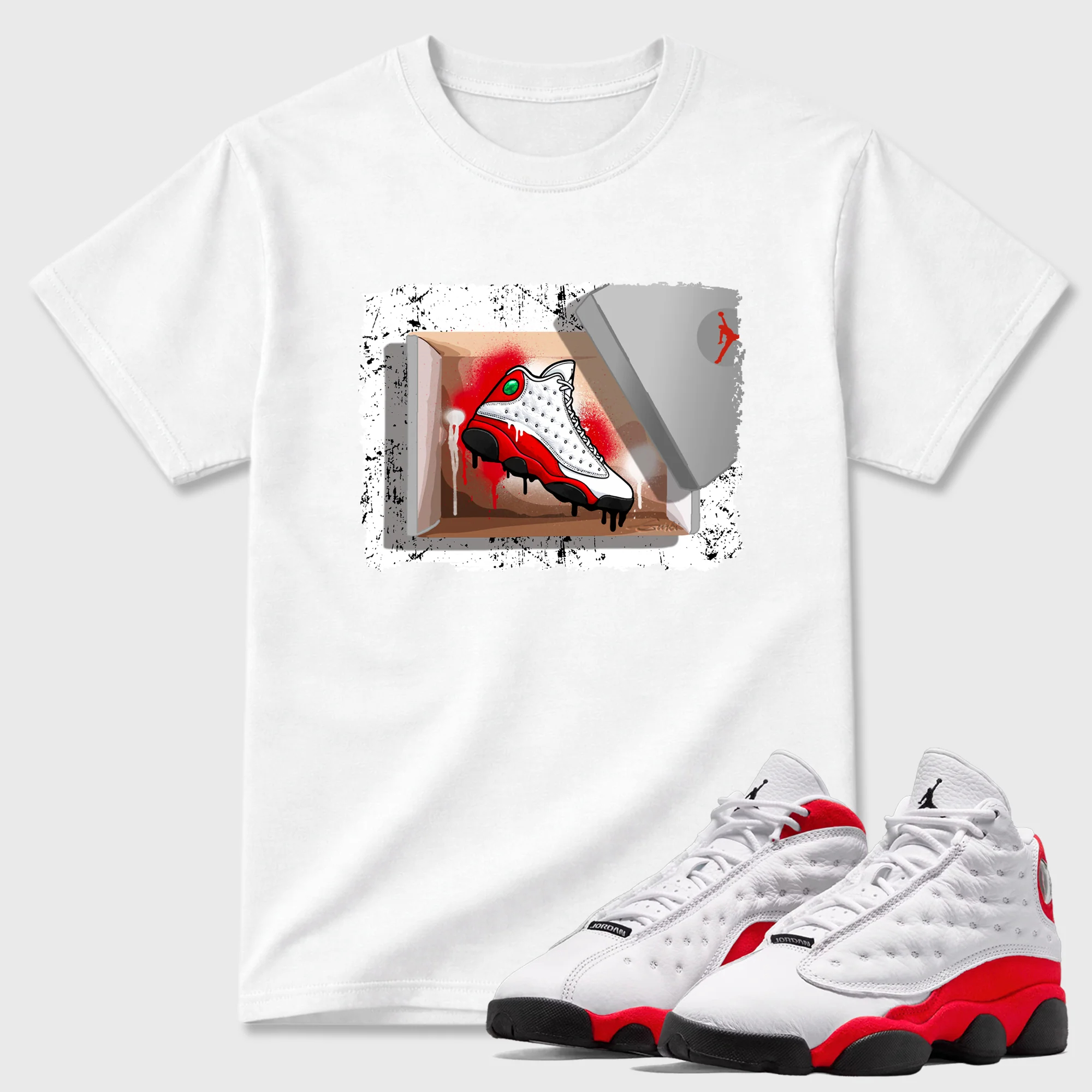 New Kicks Sneaker Tees - Air Jordan 13 University Red