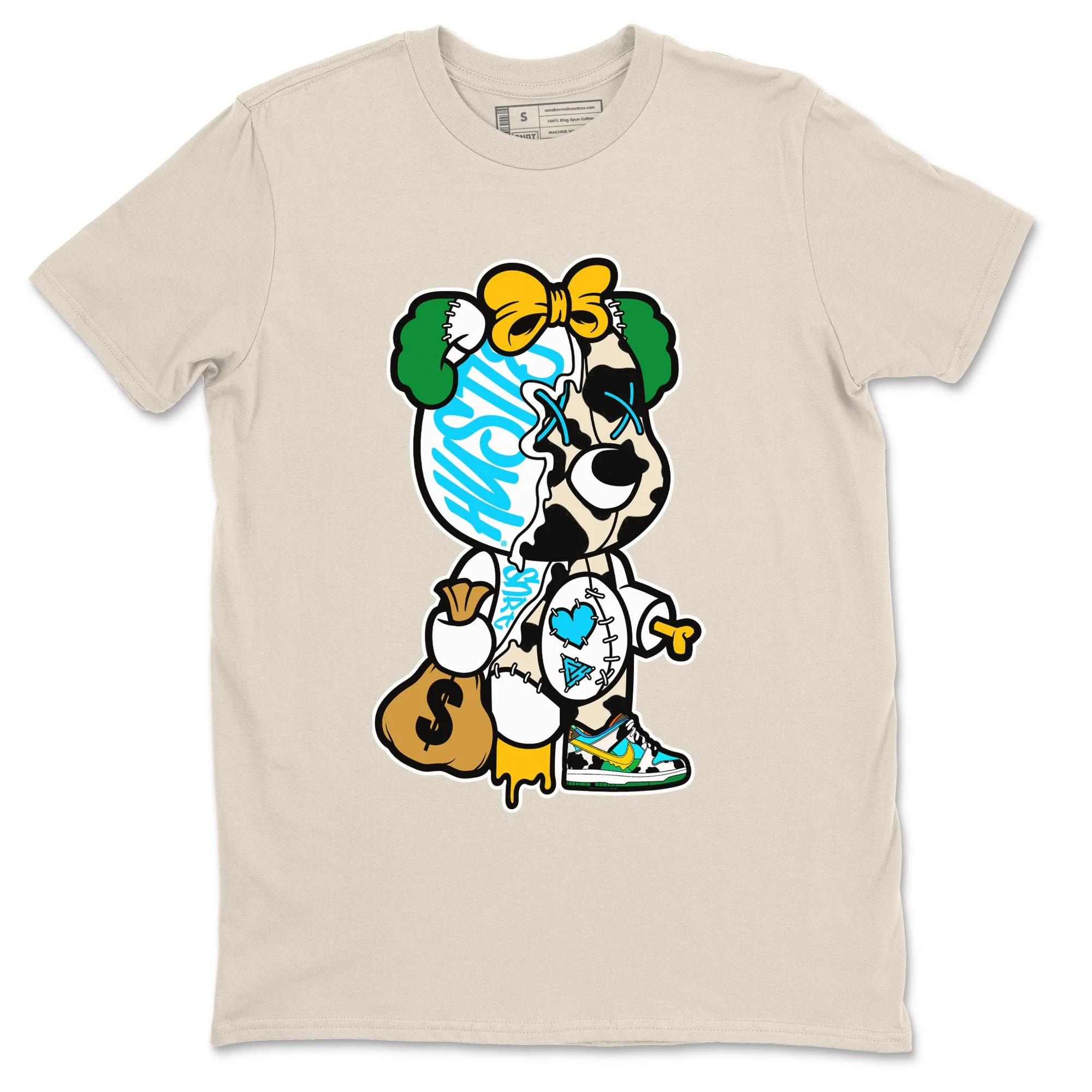 Stitched Hustle Bear Unisex Tops - Dunk Chunky Dunky