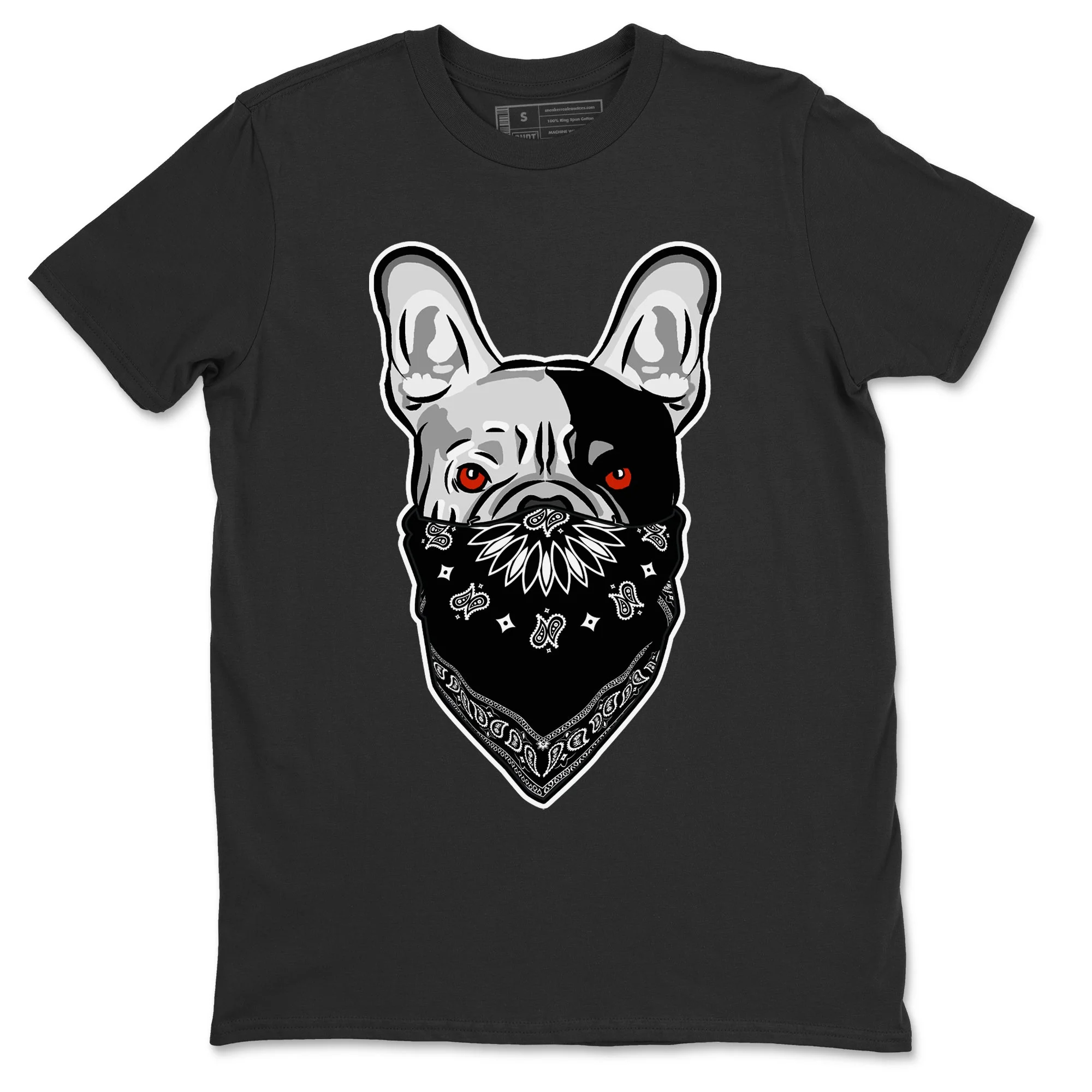 French Bulldog Bandana Unisex Tops - Air Jordan 13 Black Flint