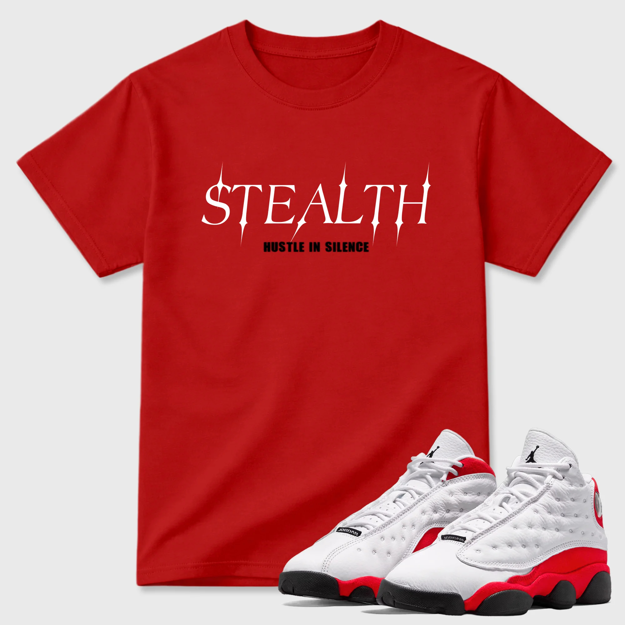 Stealth Sneaker Tees - Air Jordan 13 University Red