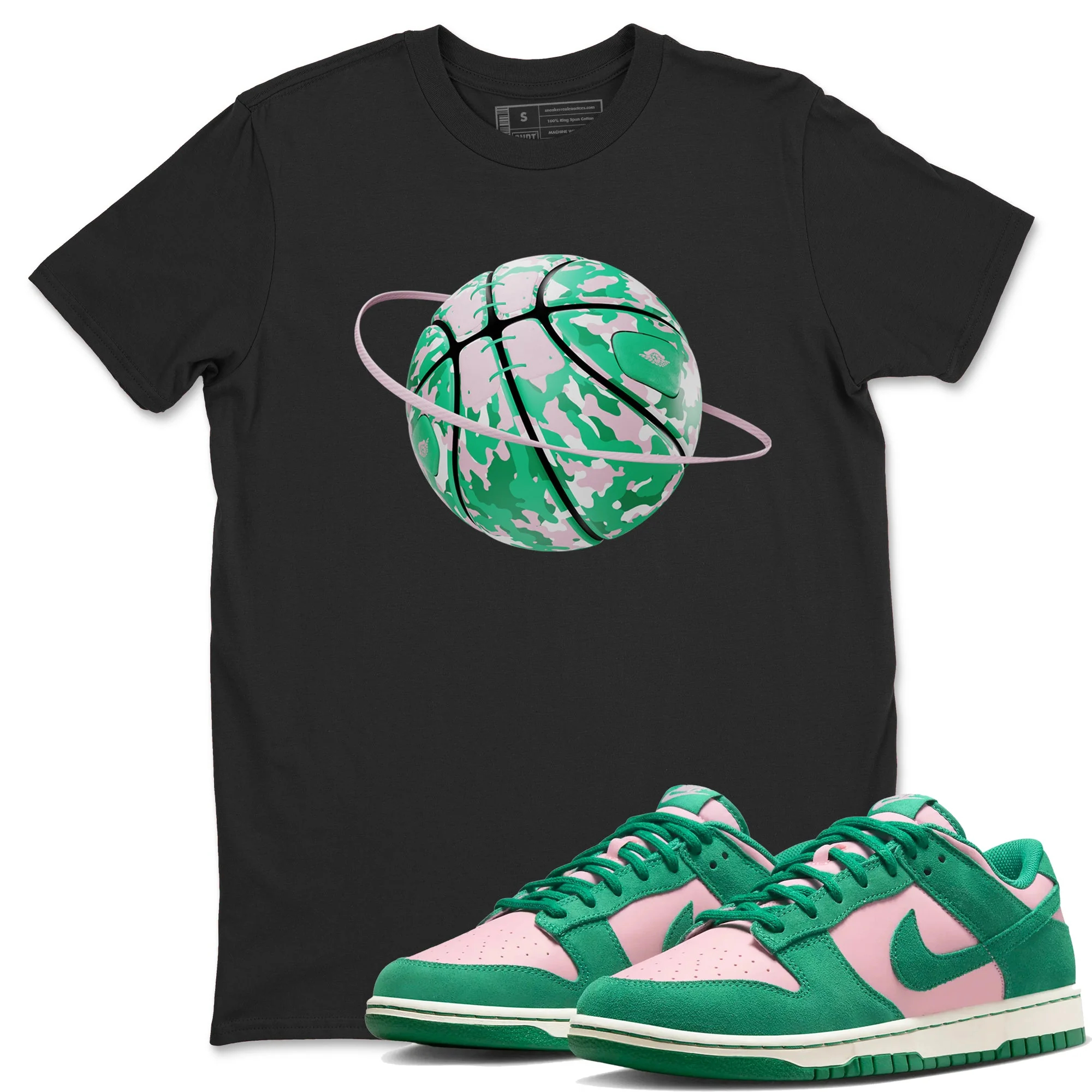 Camo Basketball Planet Sneaker Tees - Dunk Medium Soft Pink Malachite