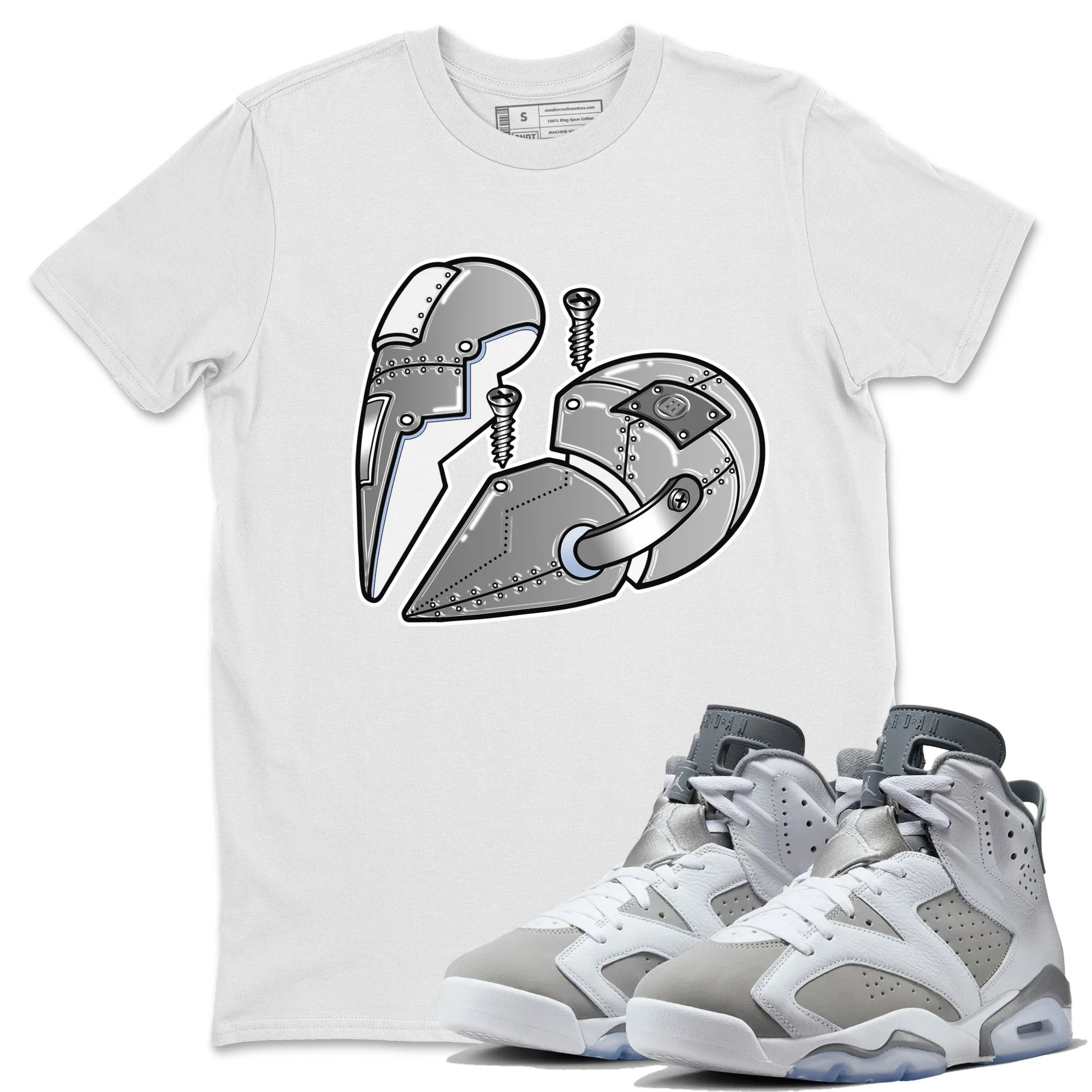 Metal Heart Unisex Tops - Air Jordan 6 Cool Grey