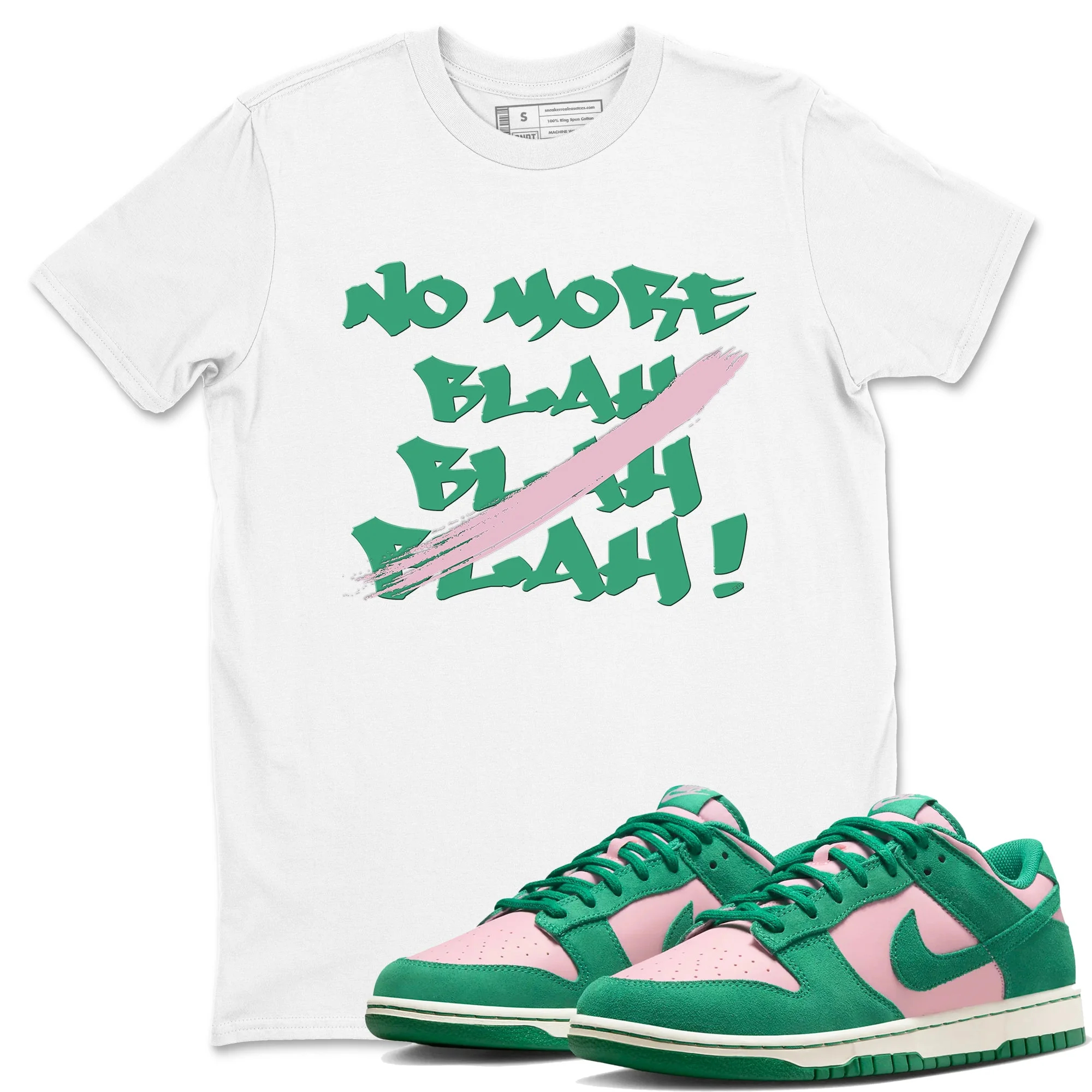 No More Blah Sneaker Tees - Dunk Medium Soft Pink Malachite