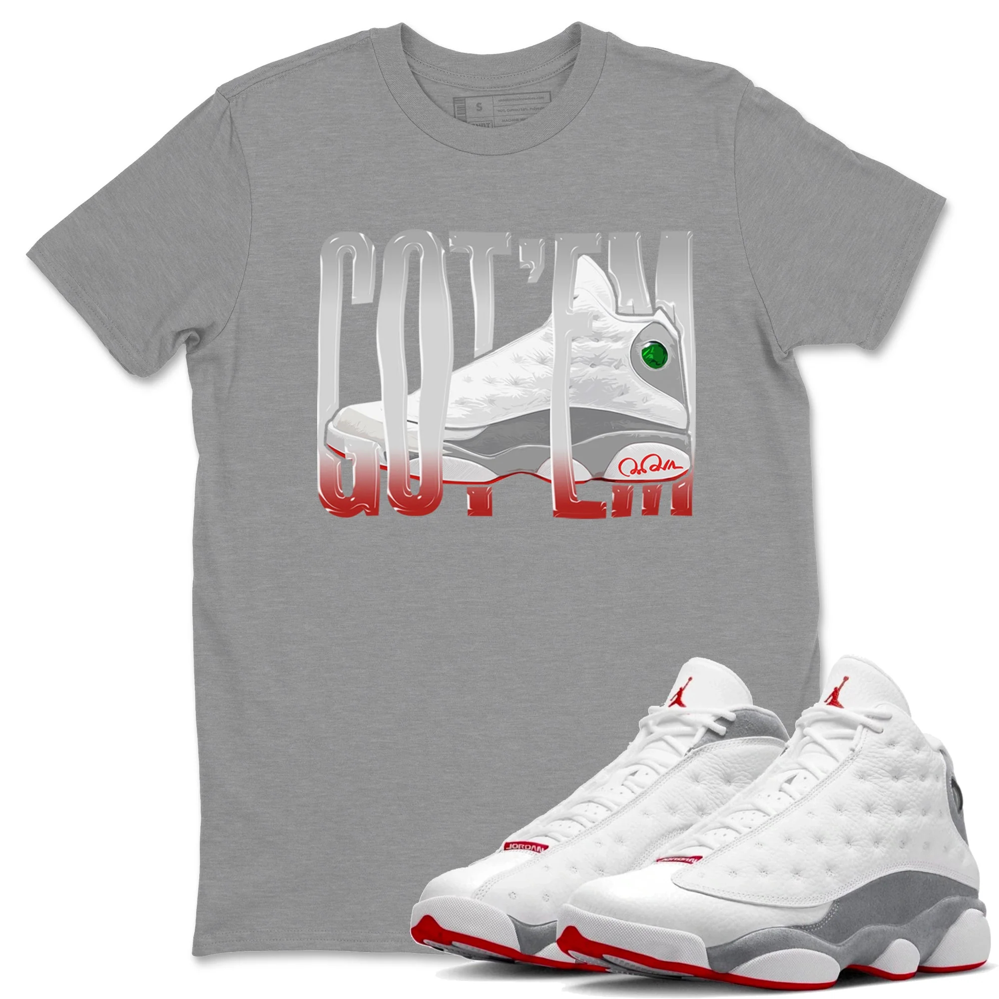 Wiggling Gotem Unisex Tops - Air Jordan 13 Wolf Grey
