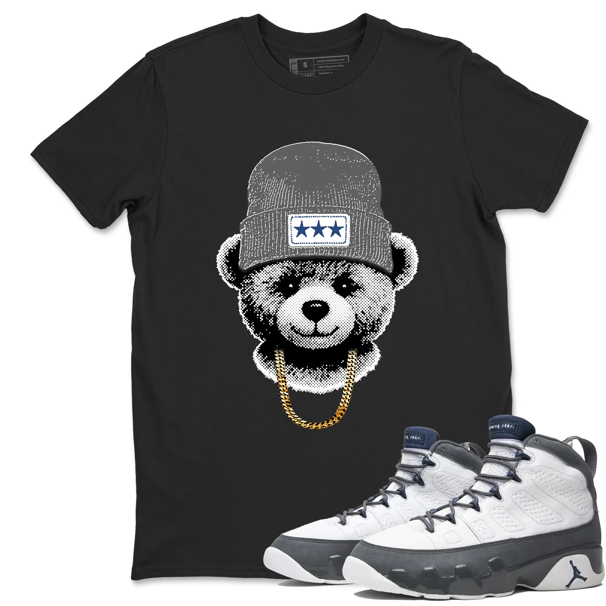 Gangster Teddy Sneaker Tees - Air Jordan 9 Flint Grey