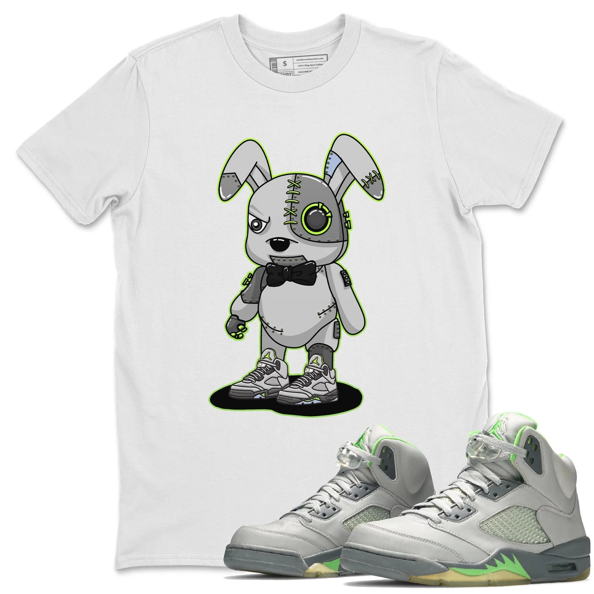 Cyborg Bunny Unisex Tops - Air Jordan 5 Green Bean