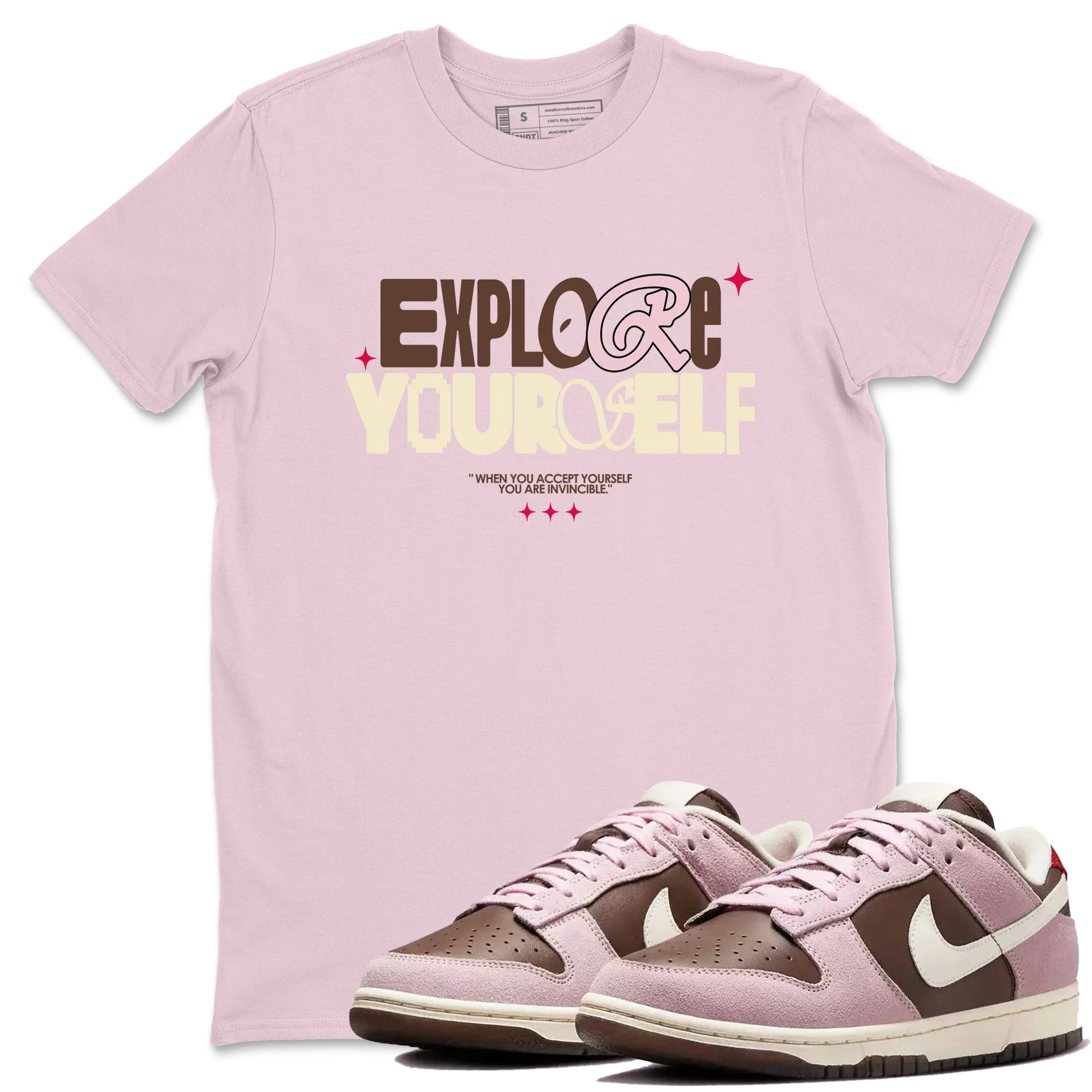 Explore Yourself Sneaker Tees - Dunk Cacao Wow And Pink Foam
