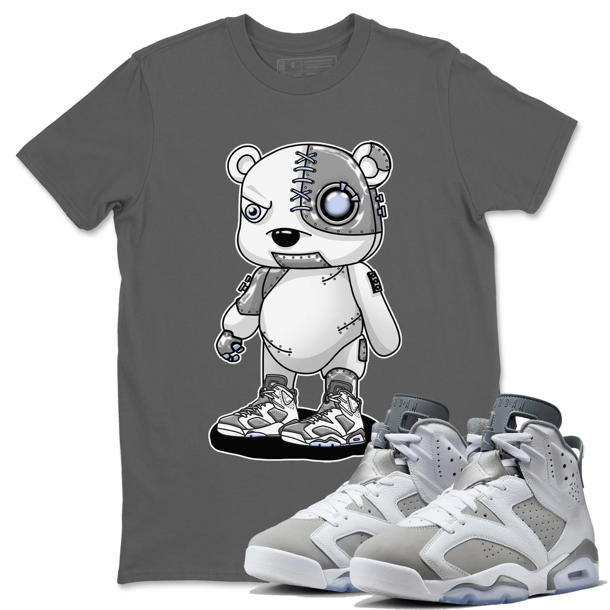 Cyborg Bear Unisex Tops - Air Jordan 6 Cool Grey