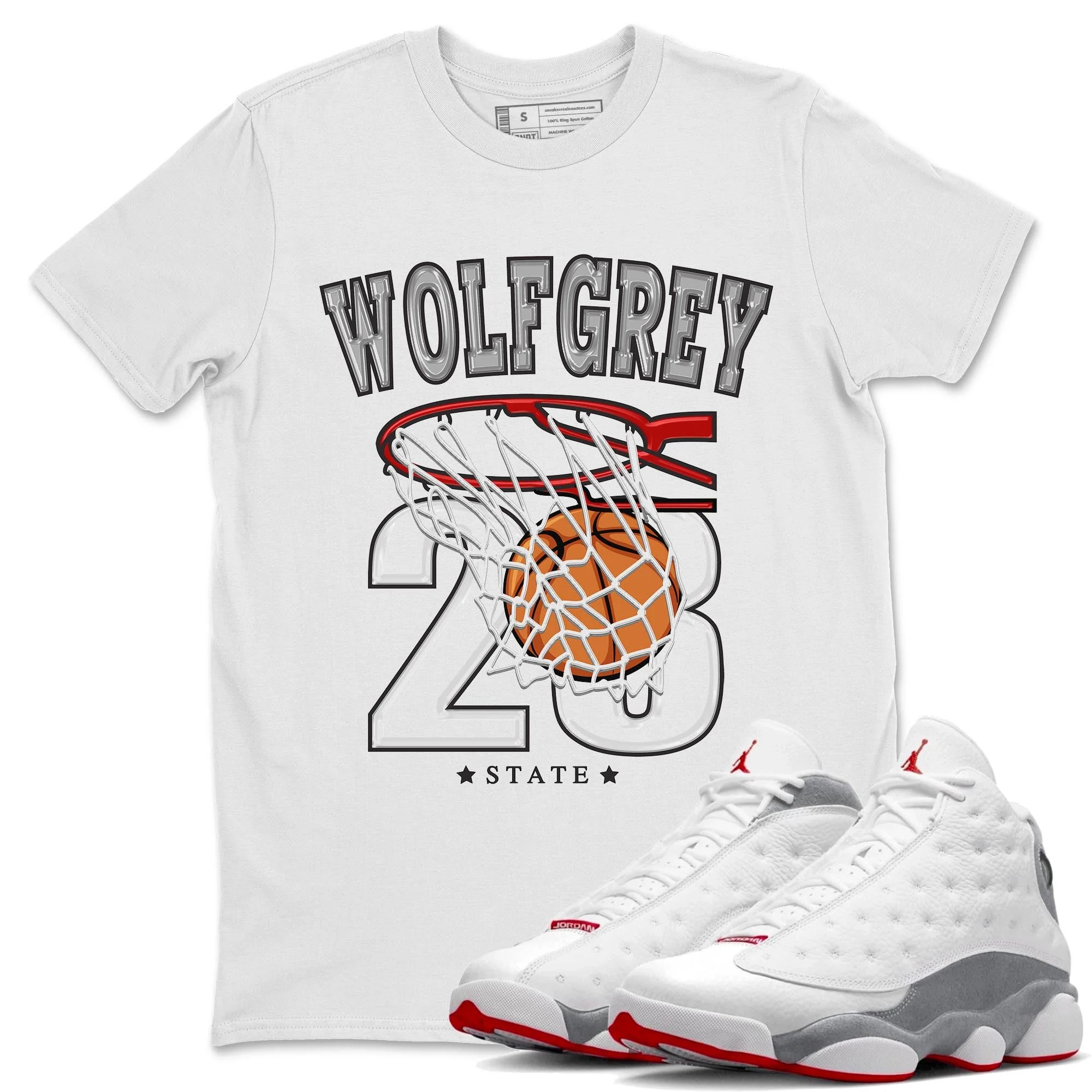 Basketball Unisex Tops - Air Jordan 13 Wolf Grey