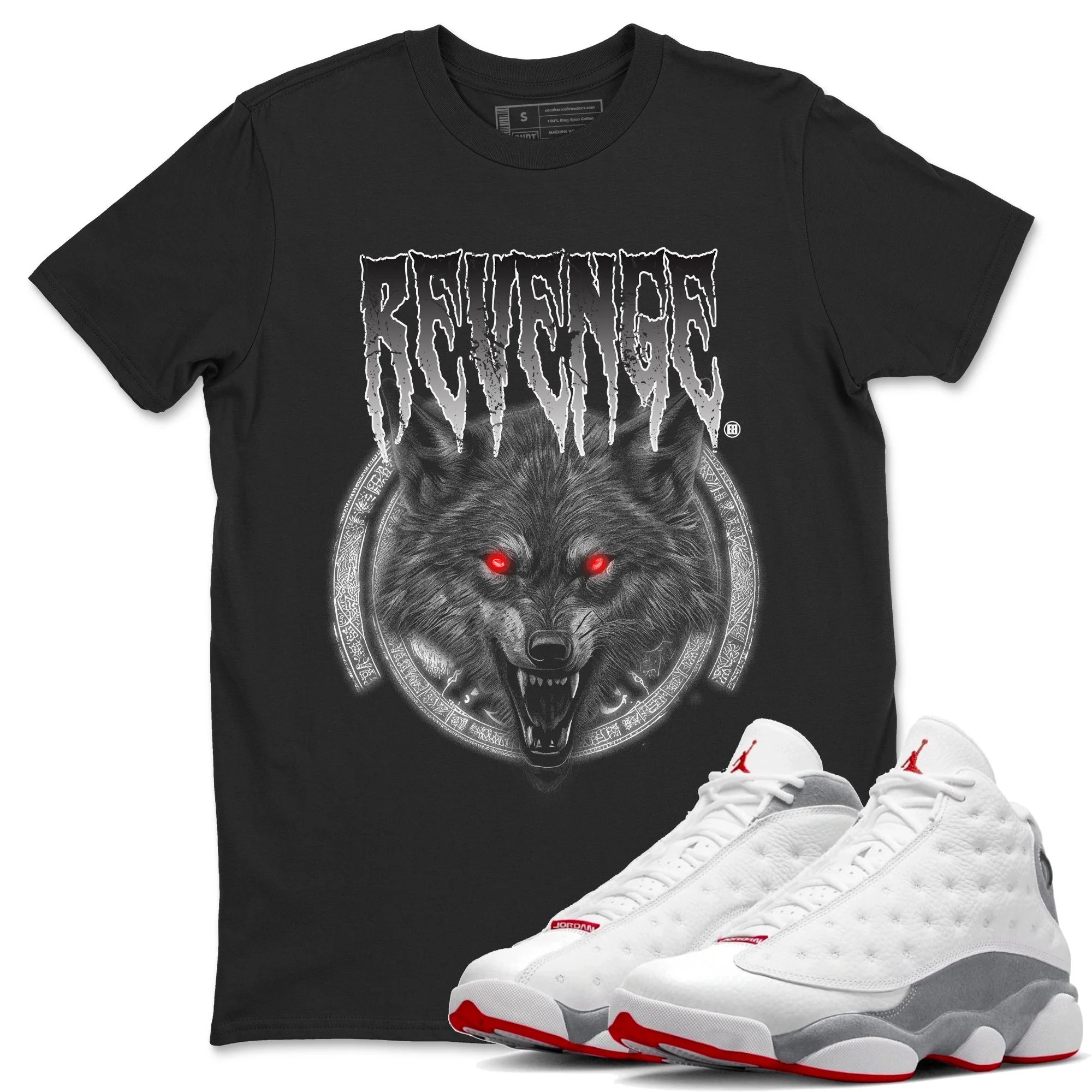 Revenge Wolf Unisex Tops - Air Jordan 13 Wolf Grey