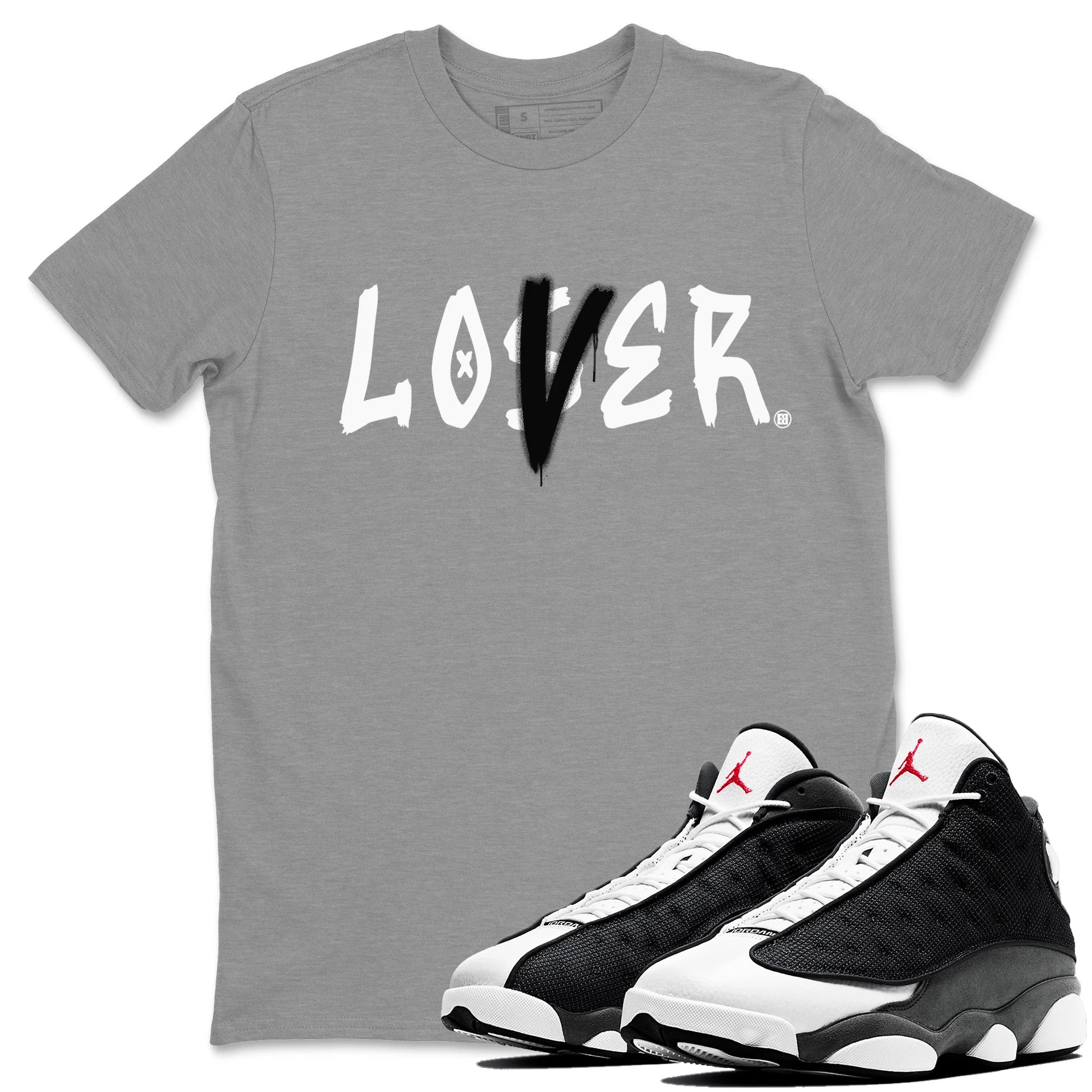 Loser Lover Unisex Tops - Air Jordan 13 Black Flint