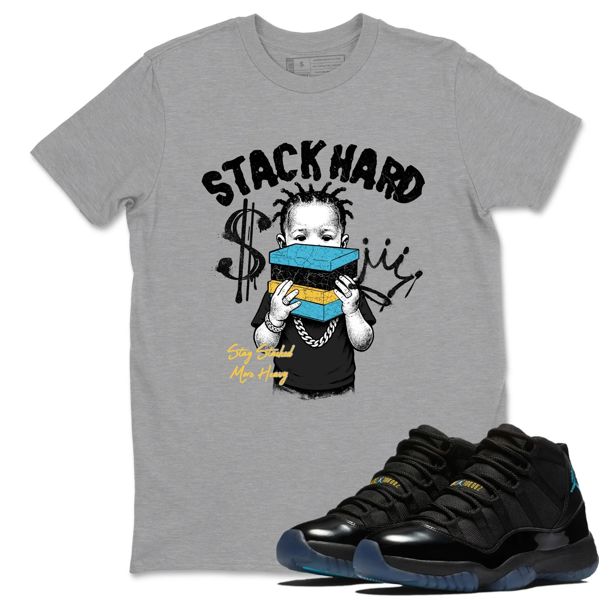 Stack Hard Sneaker Tees - Air Jordan 11 Gamma