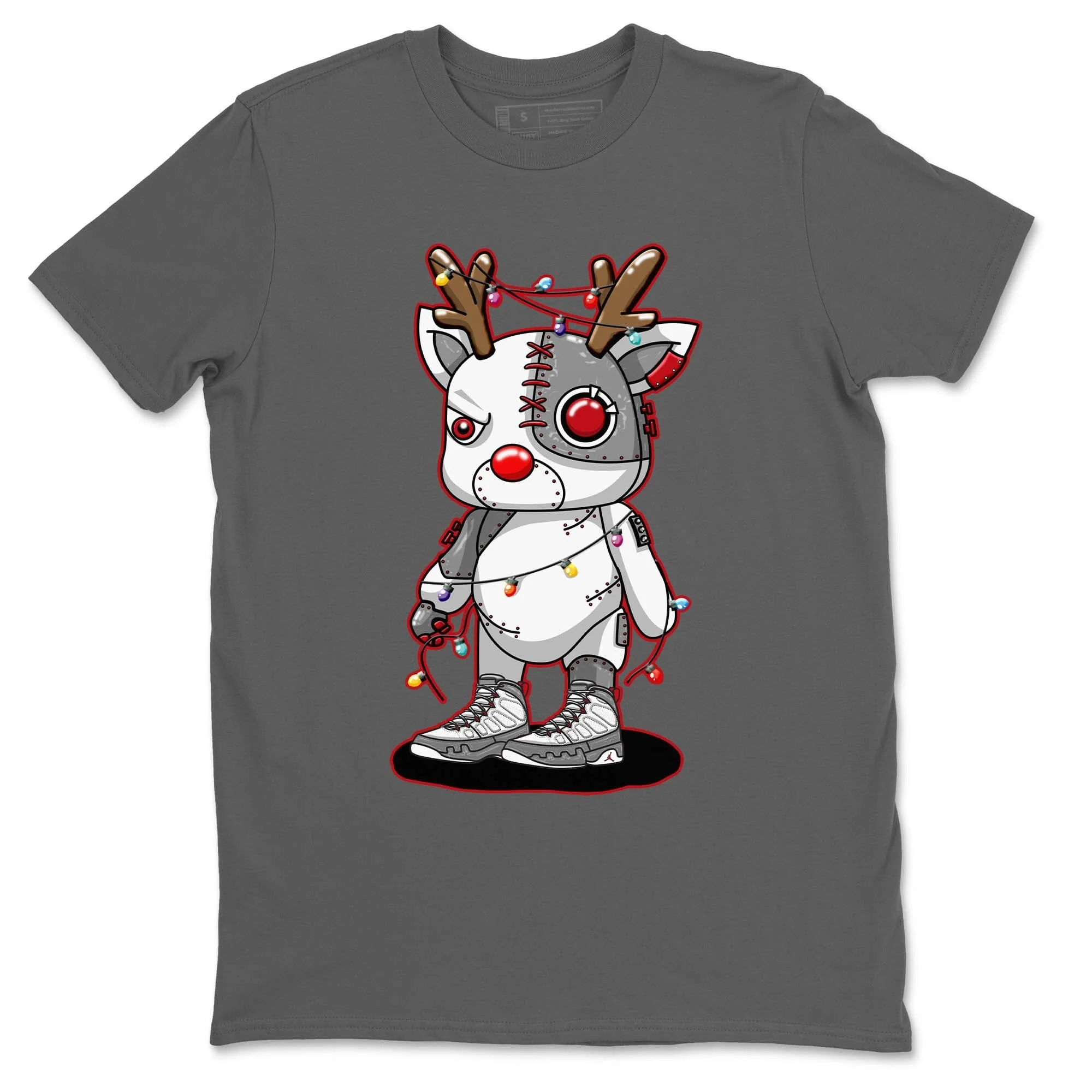 Cyborg Reindeer Unisex Tops - Air Jordan 9 Fire Red