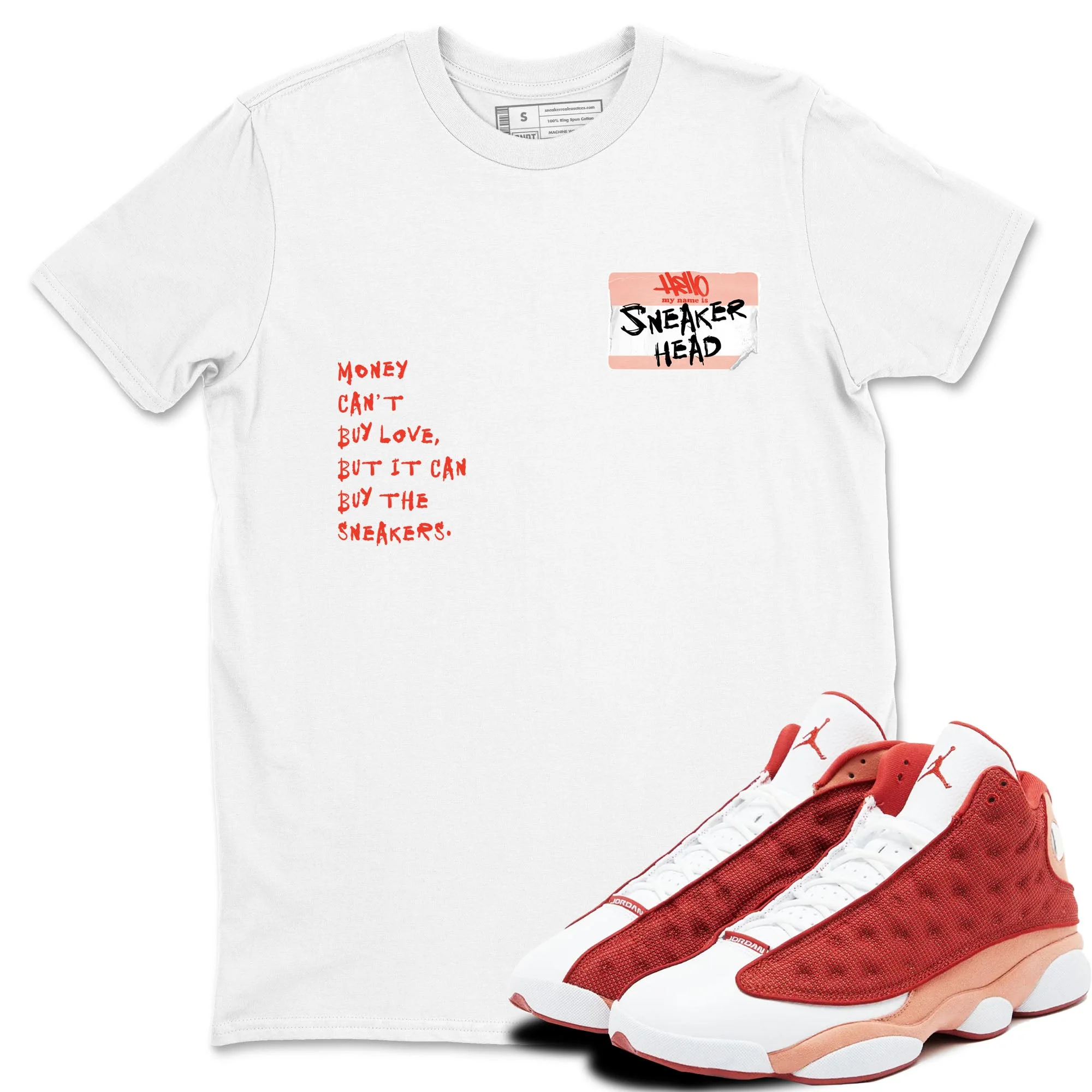 Sneakerhead Badge Sneaker Tees - Air Jordan 13 Dune Red