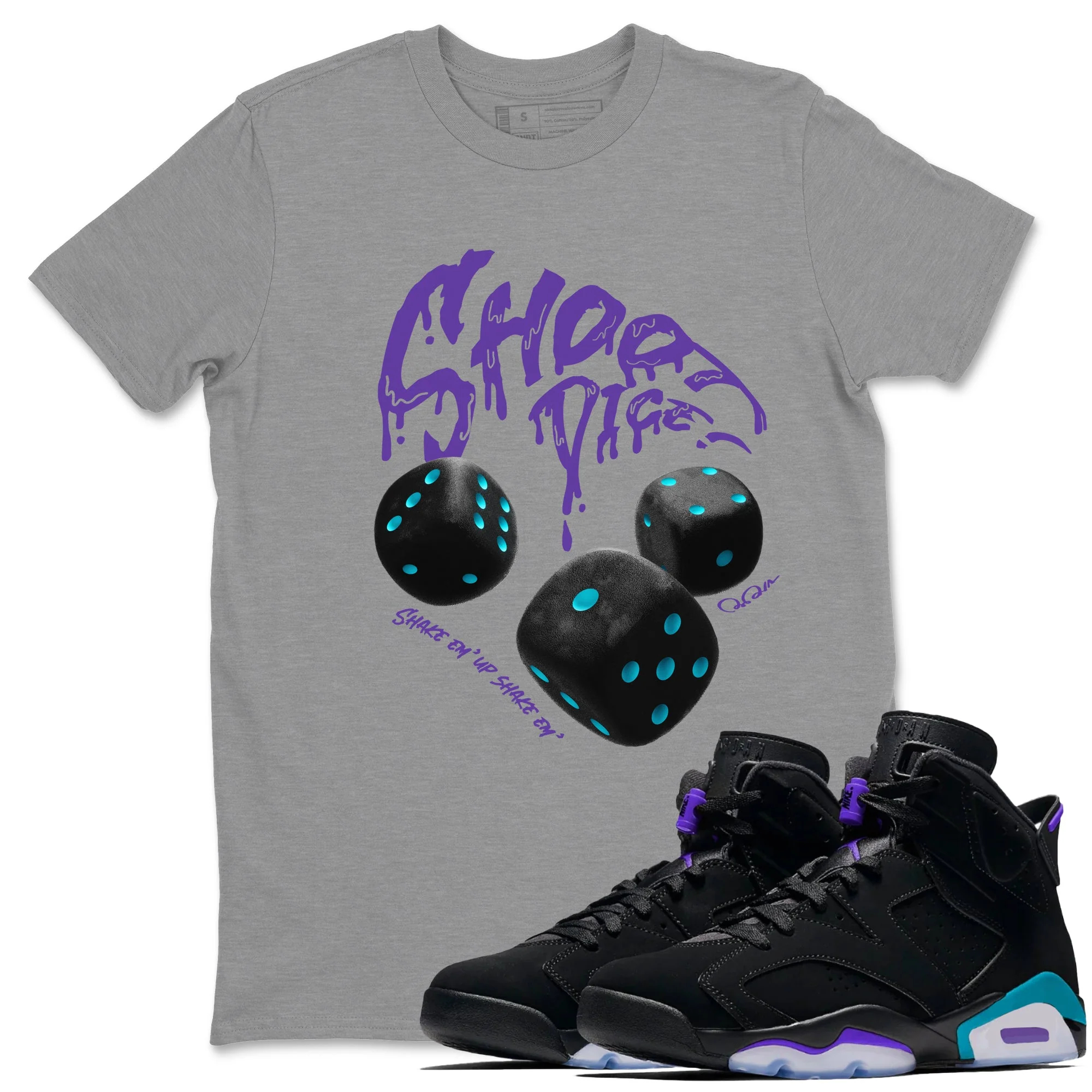 Shoot Dice Unisex Tops - Air Jordan 6 Aqua