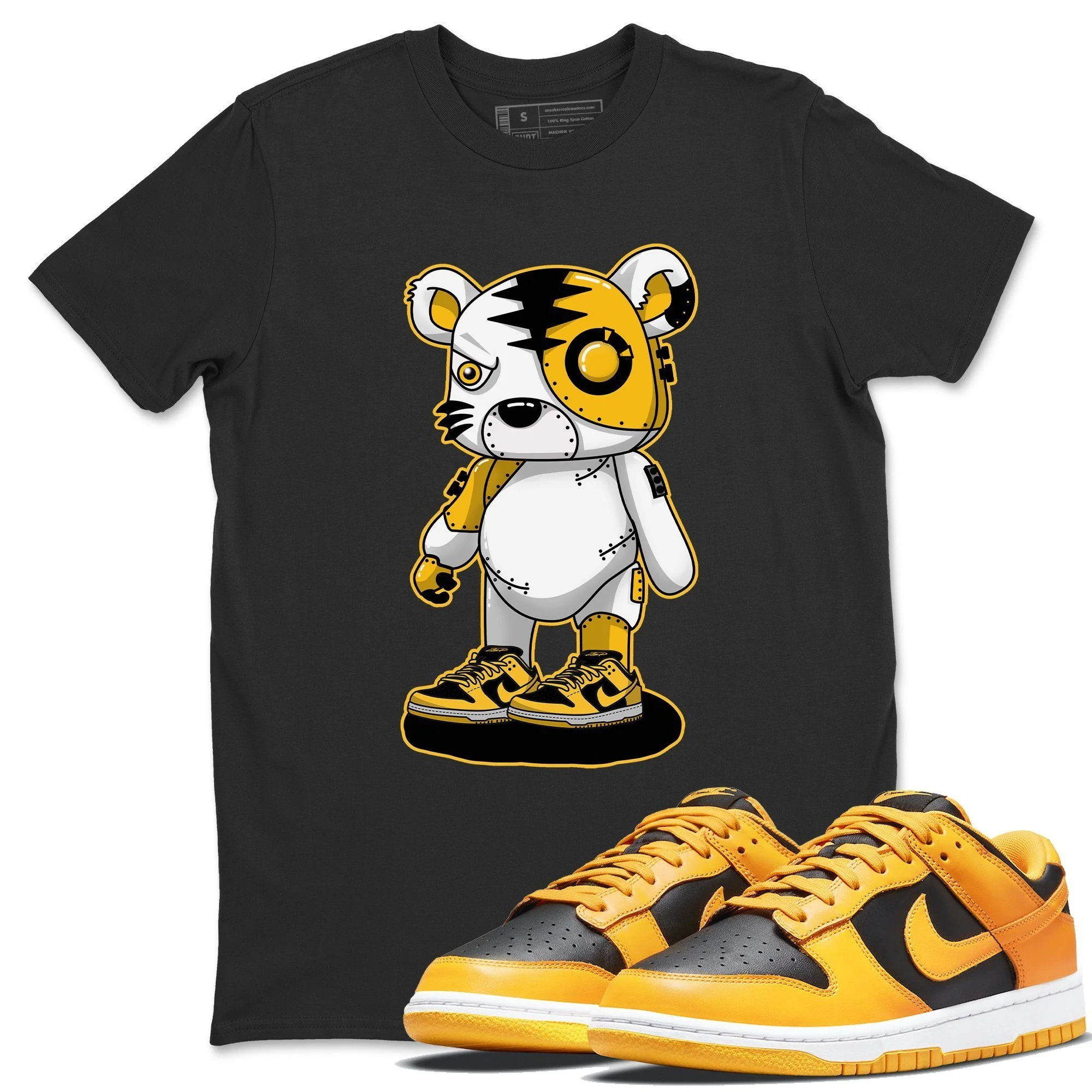 Cyborg Tiger Unisex Tops - Dunk Championship Goldenrod