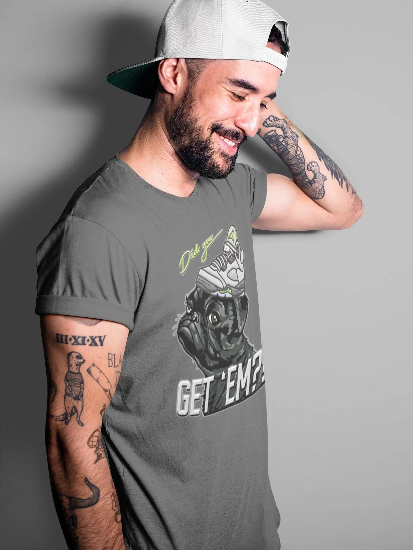 Pug Get Em Unisex Tops - Air Jordan 5 Green Bean