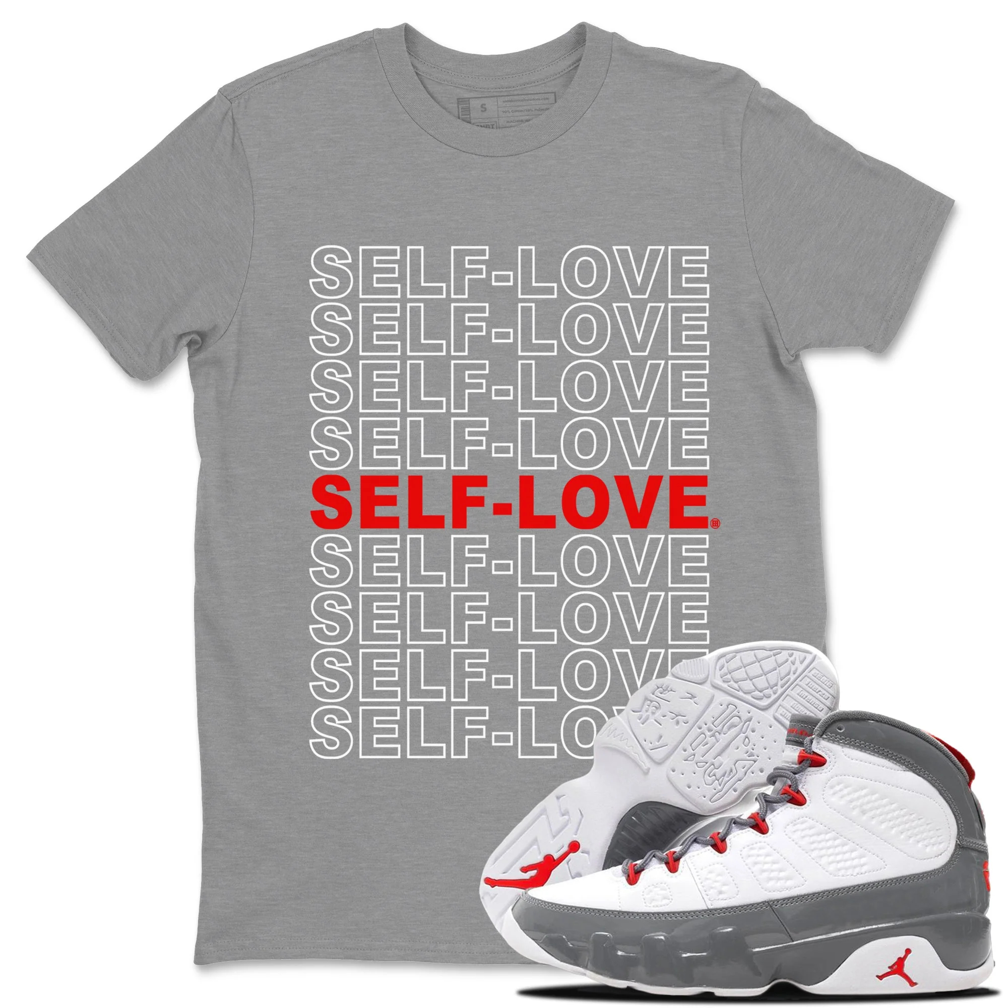 Self Love Unisex Tops - Air Jordan 9 Fire Red
