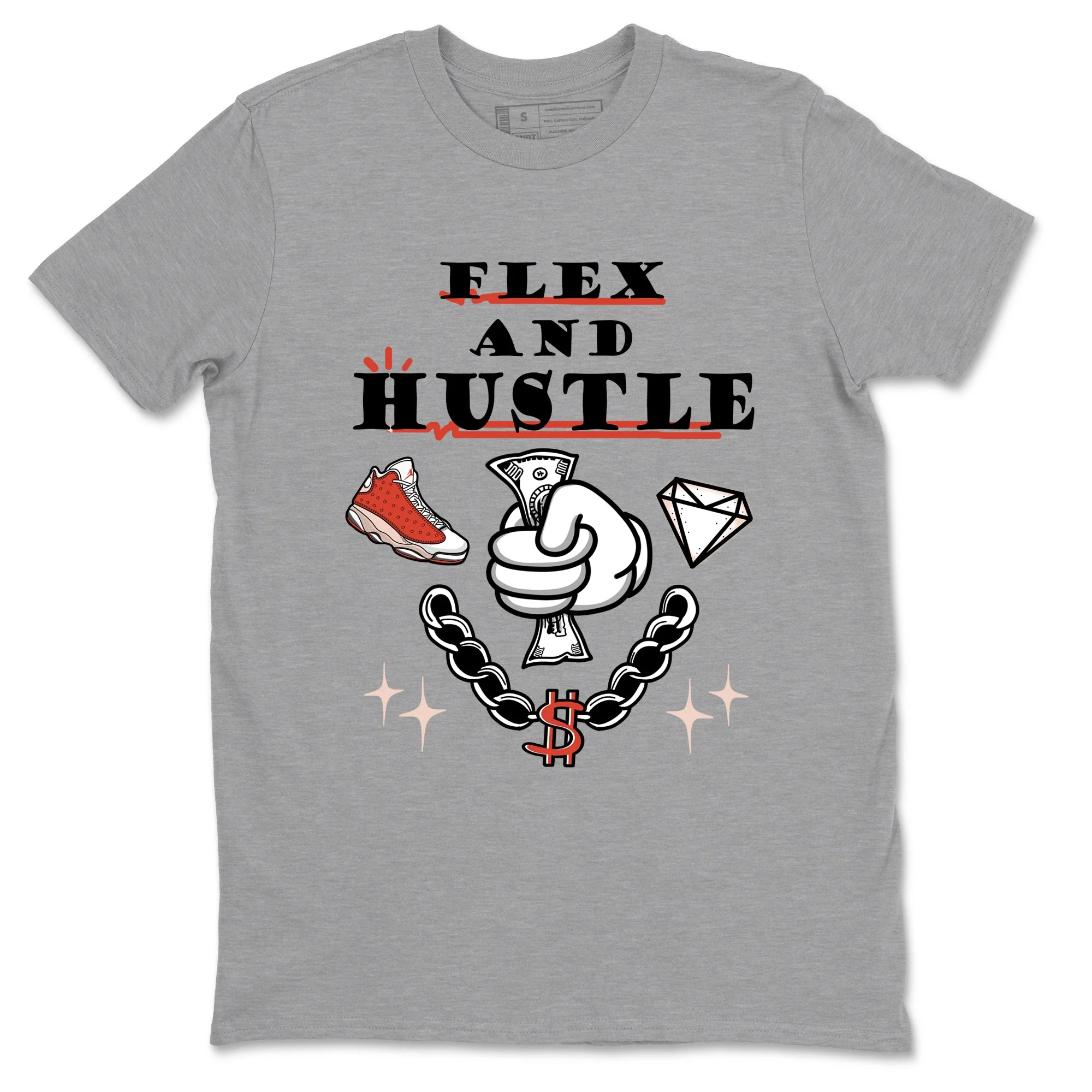 Flex And Hustle Sneaker Tees - Air Jordan 13 Dune Red