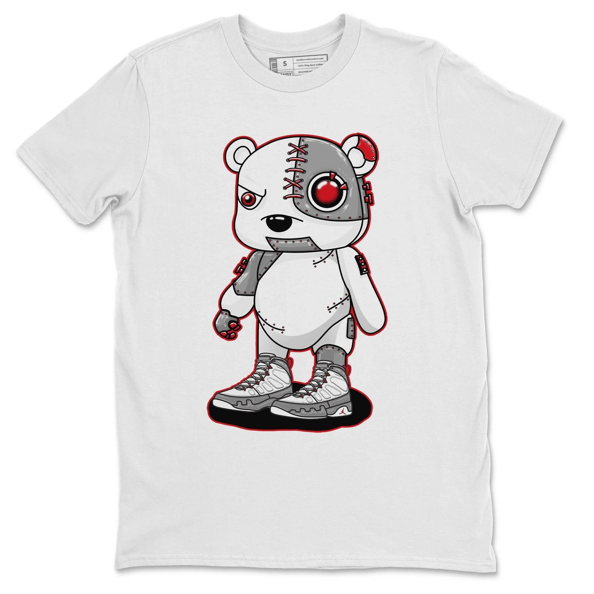Cyborg Bear Unisex Tops - Air Jordan 9 Fire Red