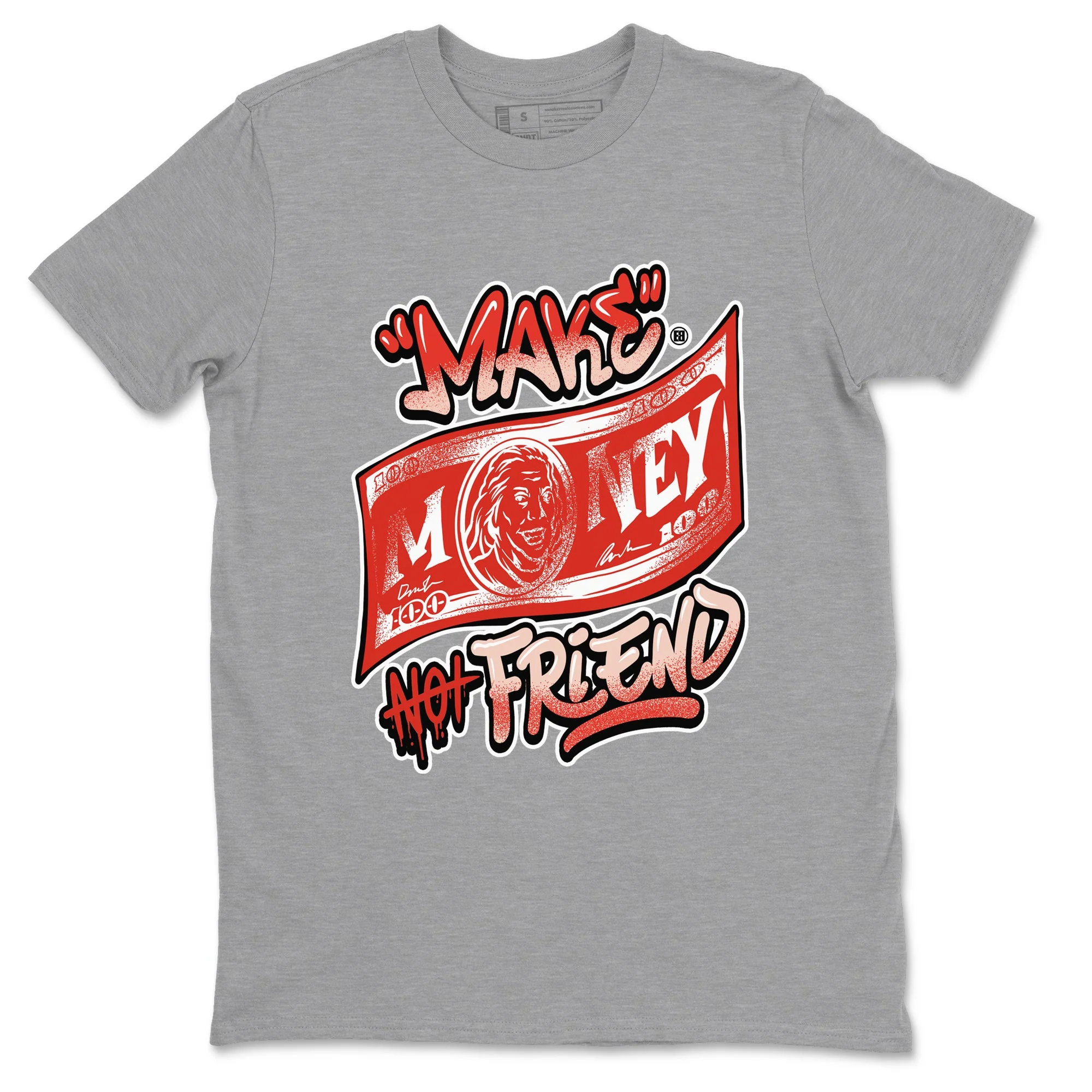 Make Money Not Friends Sneaker Tees - Air Jordan 13 Dune Red