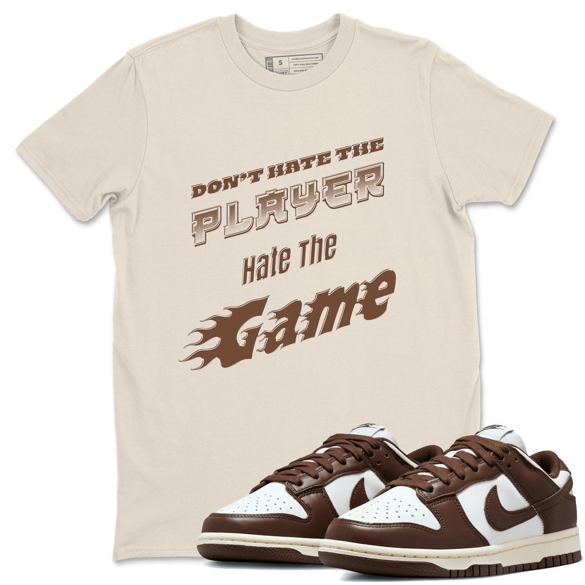 Don't Hate The Player Sneaker Tee - Dunk Cacao Wow