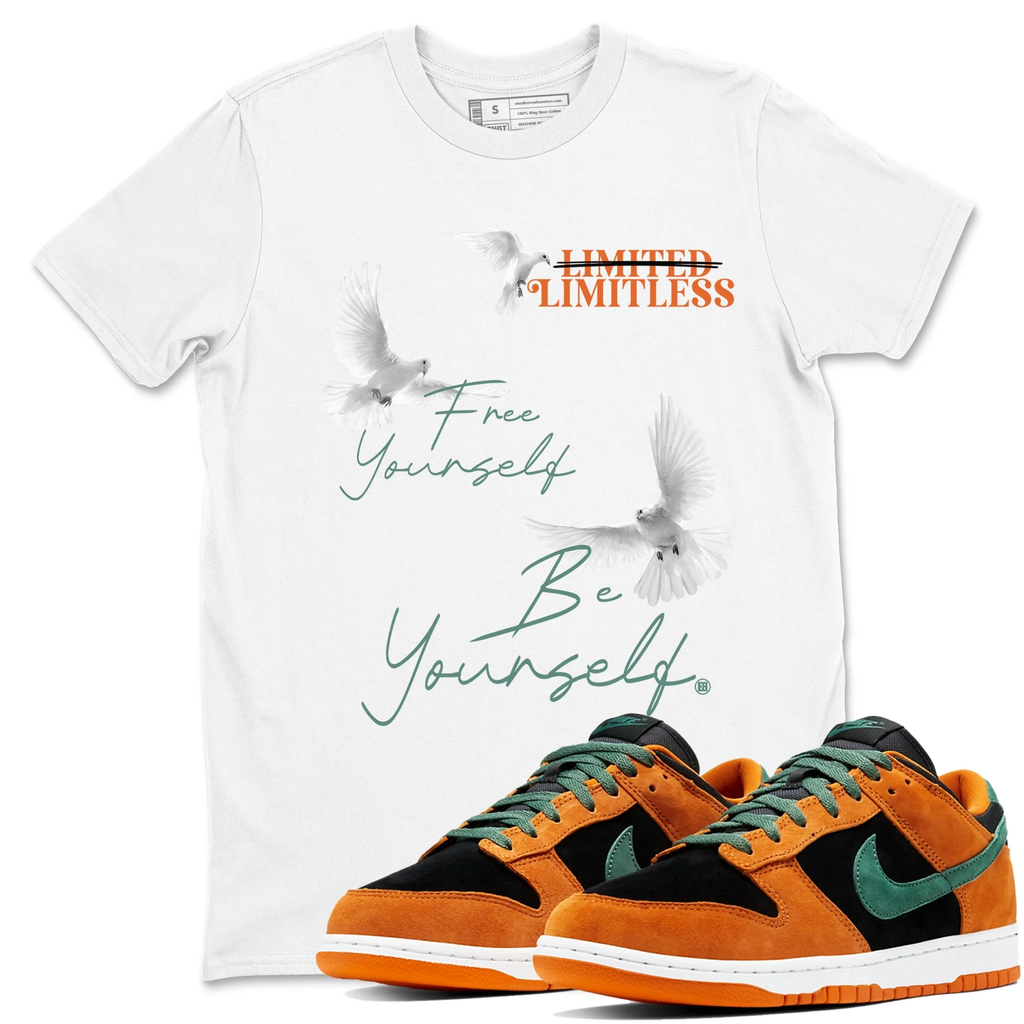 Free Yourself Be Yourself Sneaker Tees - Dunk Ceramic