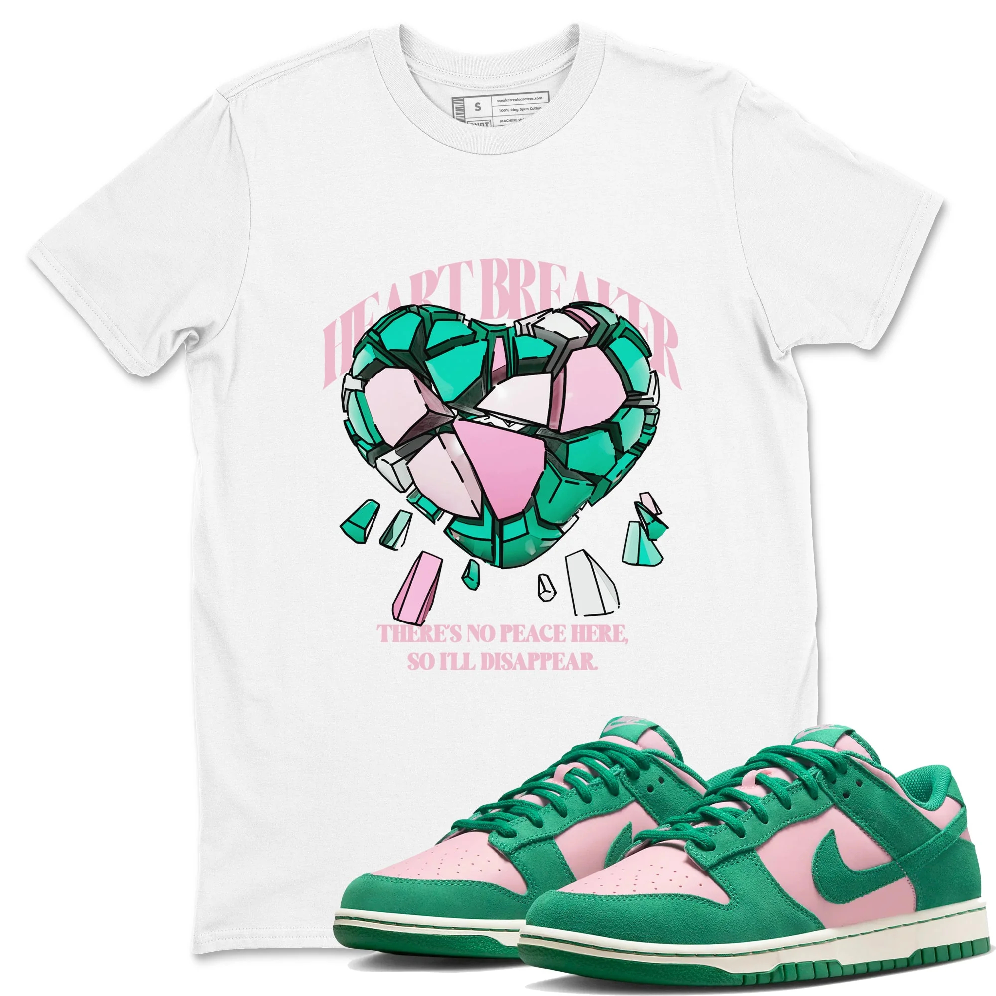 Heart Breaker Sneaker Tees - Dunk Medium Soft Pink Malachite