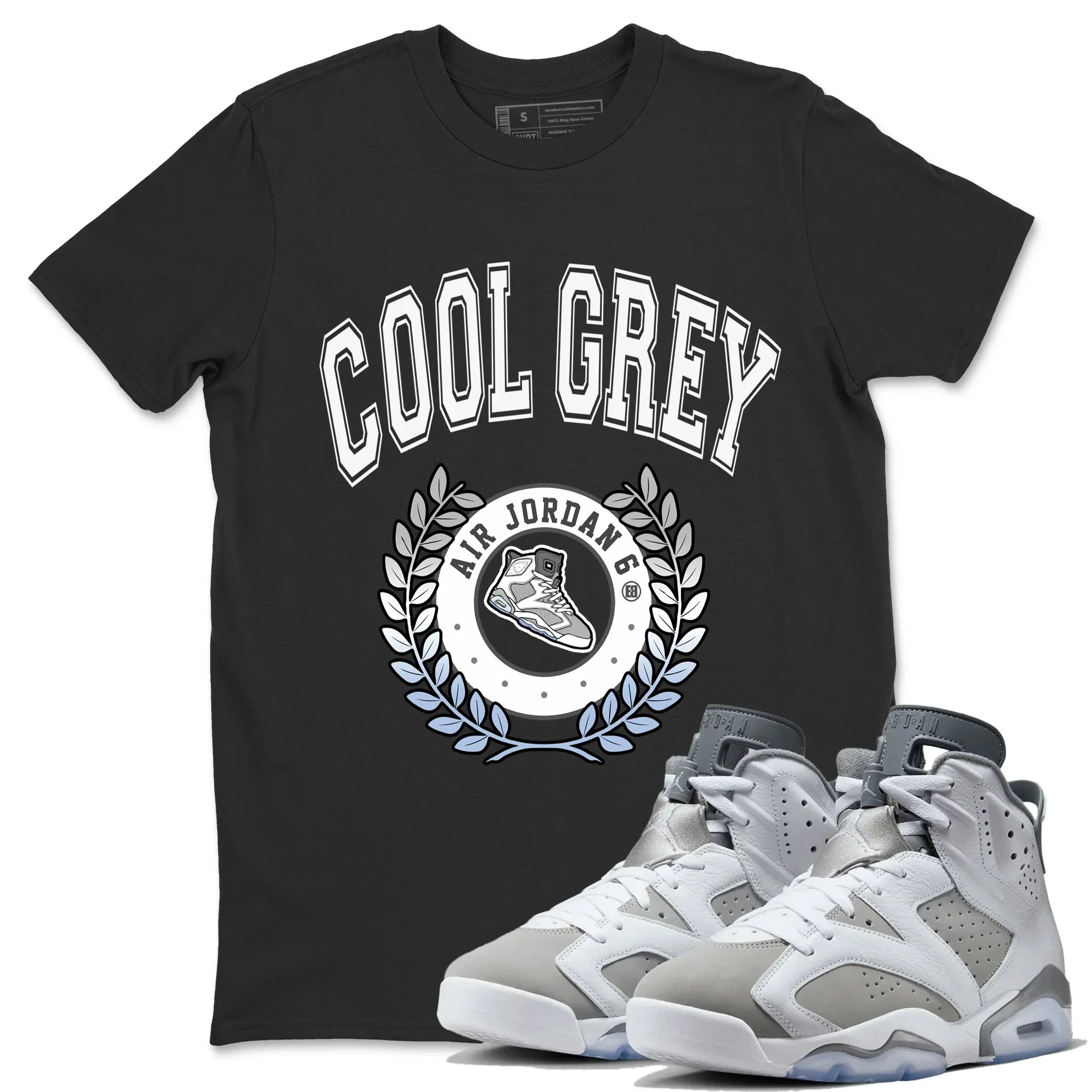Sneaker Letter Unisex Tops - Air Jordan 6 Cool Grey