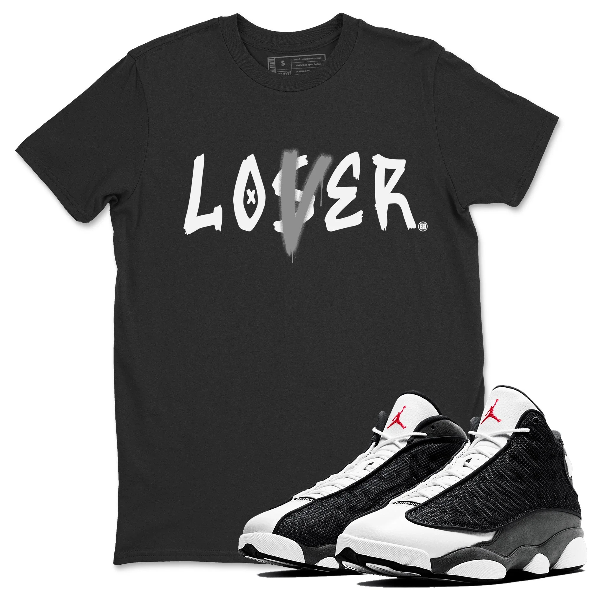 Loser Lover Unisex Tops - Air Jordan 13 Black Flint