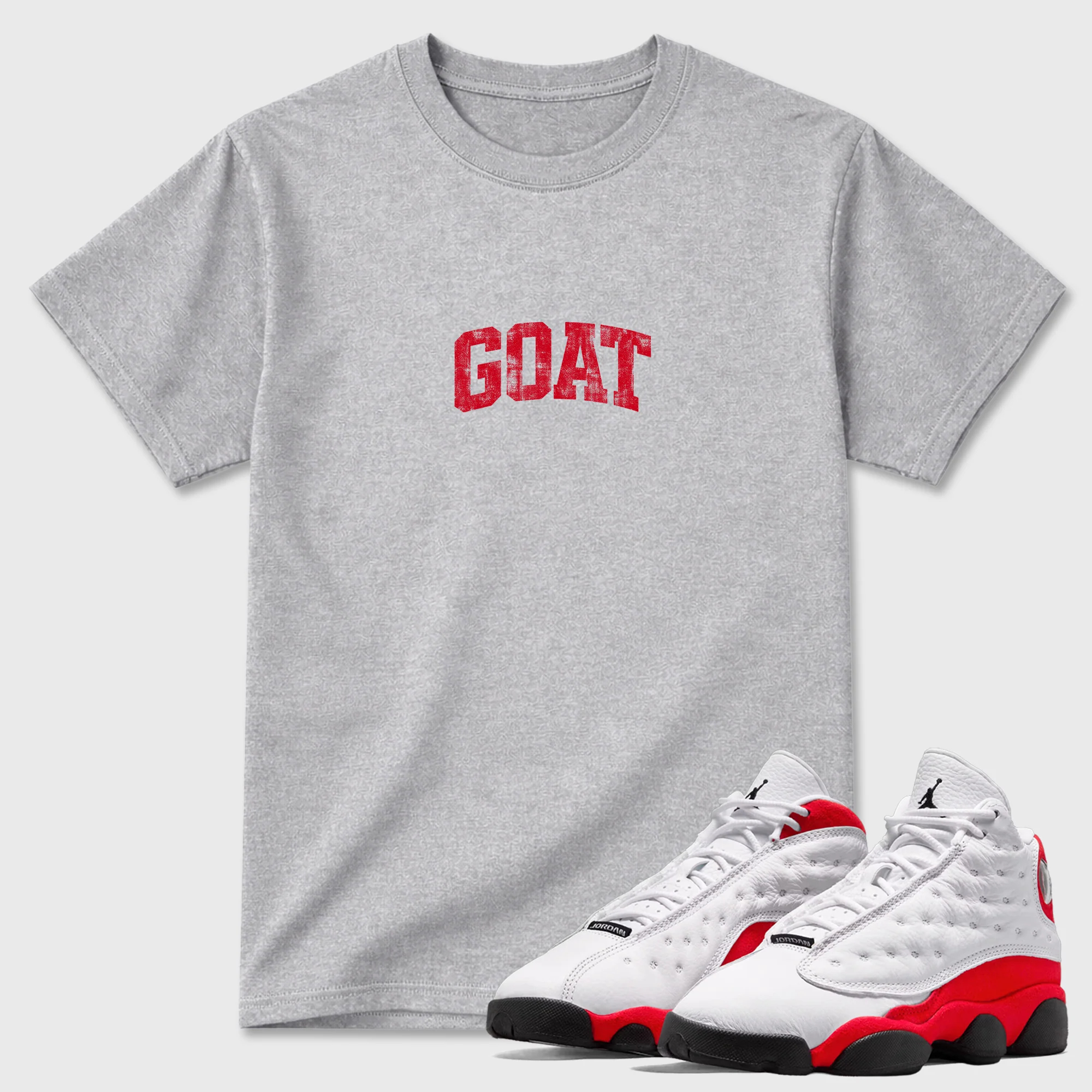 Vintage Goat Sneaker Tees - Air Jordan 13 University Red