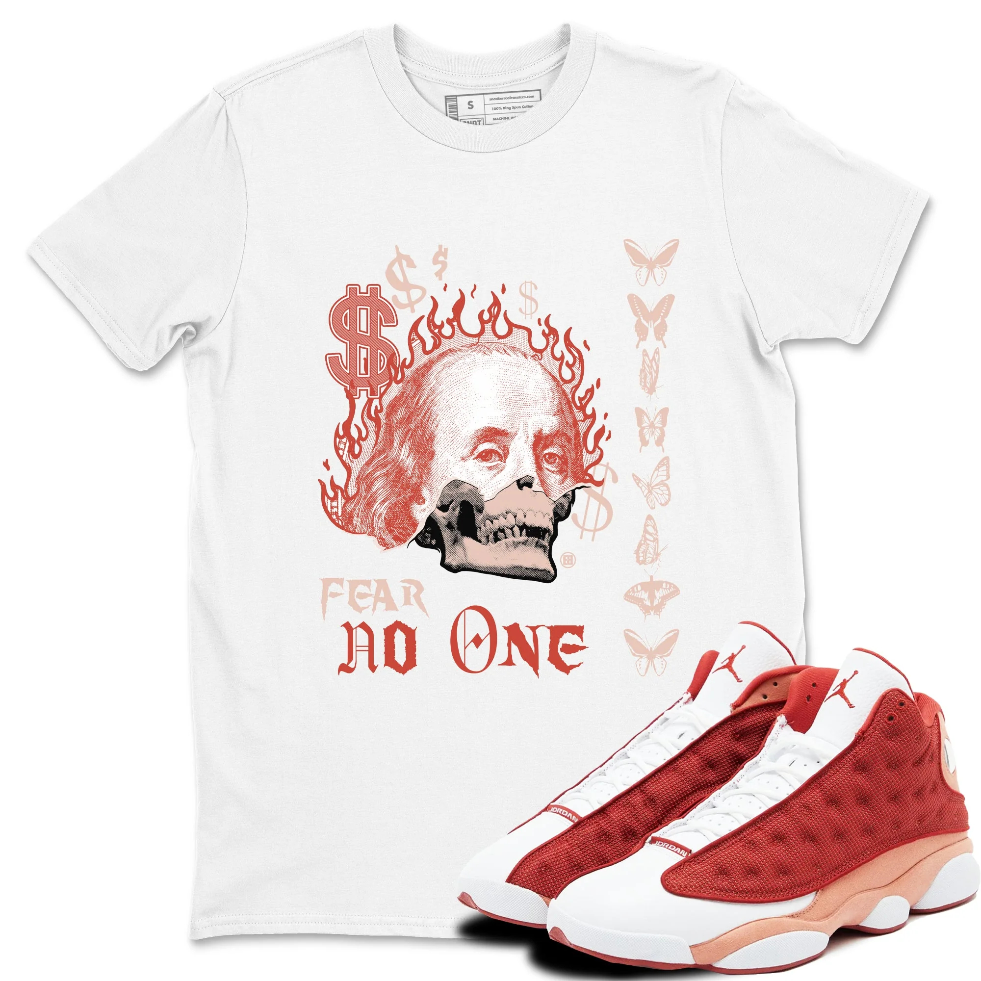Fear No One Sneaker Tees - Air Jordan 13 Dune Red