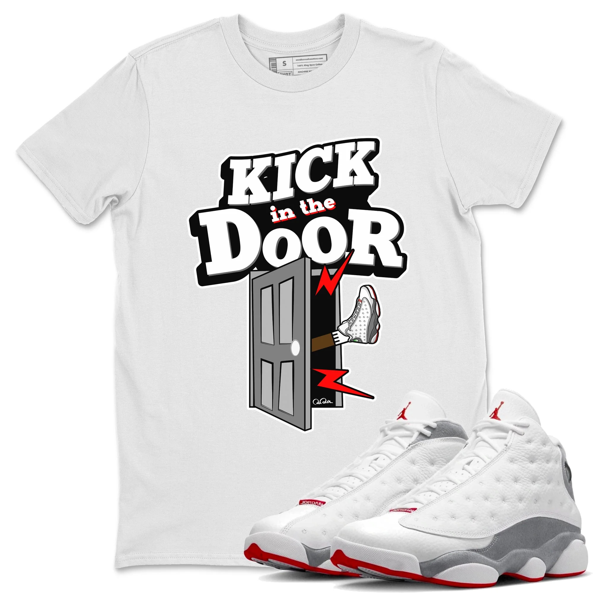 Kick In The Door Unisex Tops - Air Jordan 13 Wolf Grey