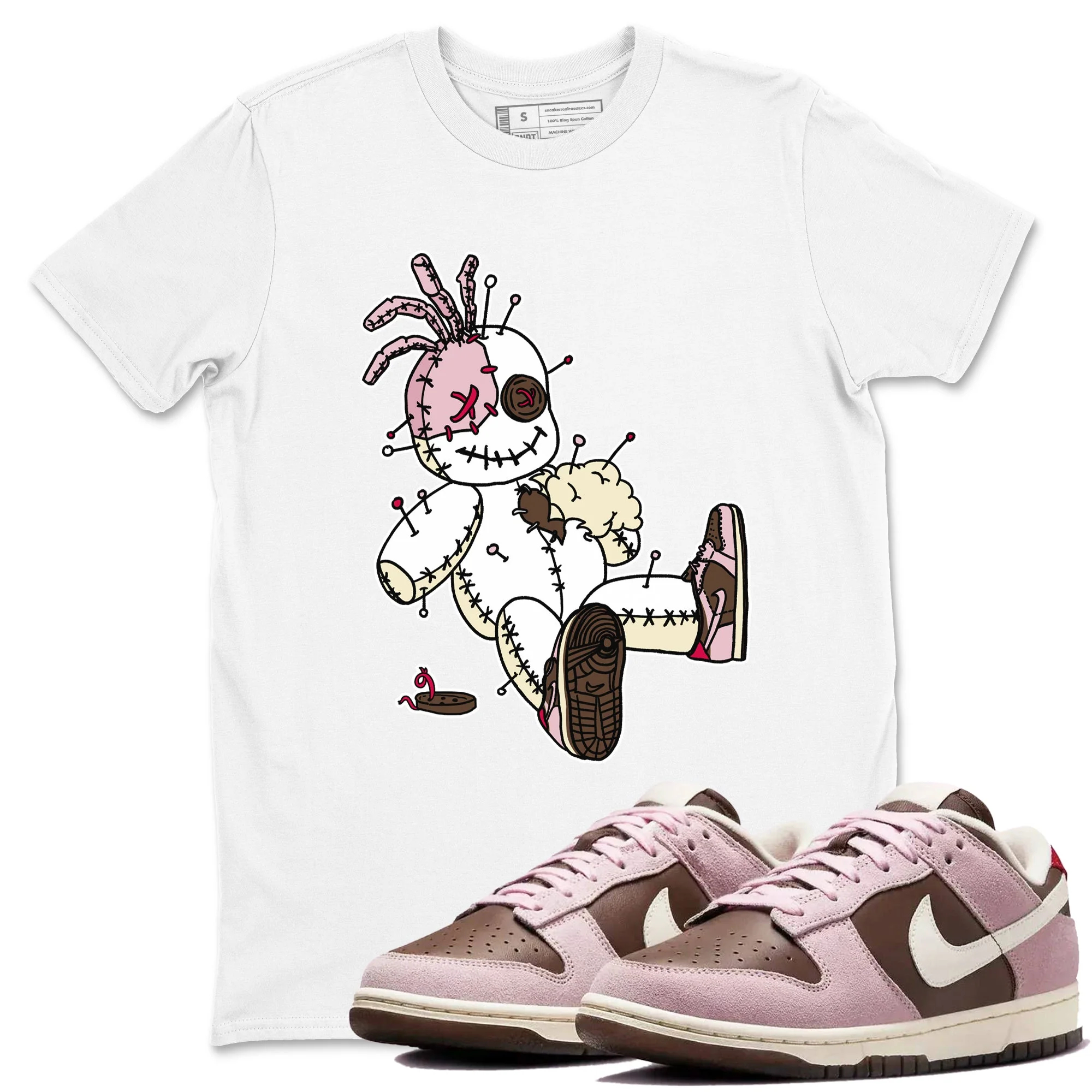 Voodoo Doll Sneaker Tees - Dunk Cacao Wow And Pink Foam