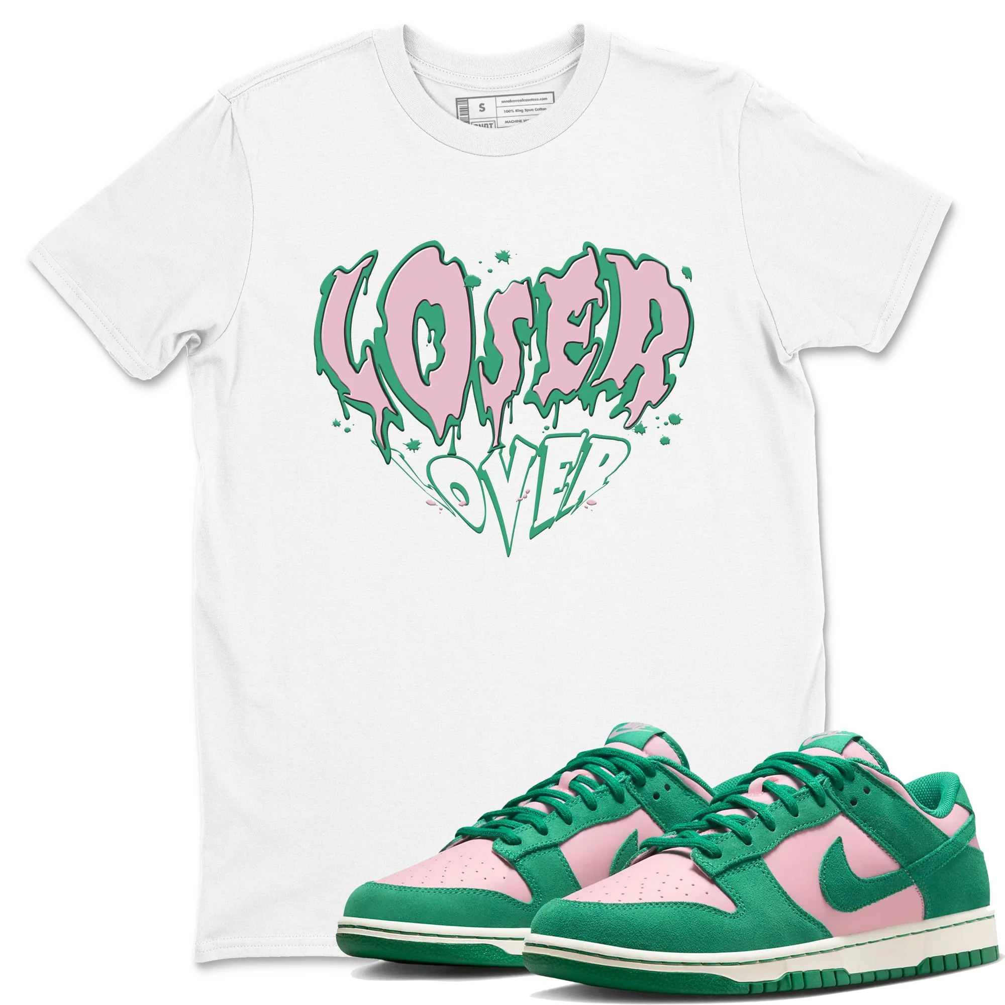 Melting Loser Lover Sneaker Tees - Dunk Medium Soft Pink Malachite