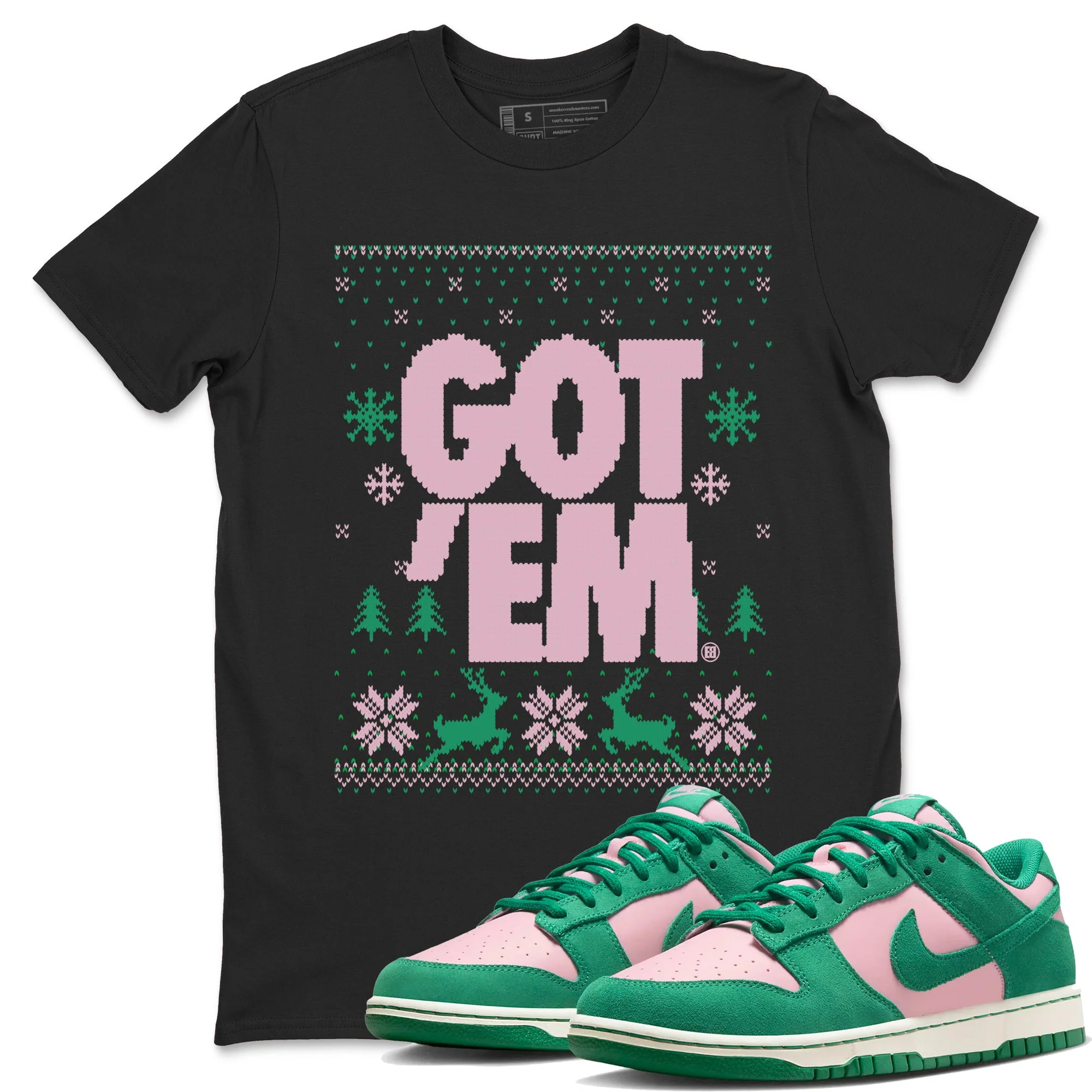 Got Em Ugly Sweater Sneaker Tees - Dunk Medium Soft Pink Malachite