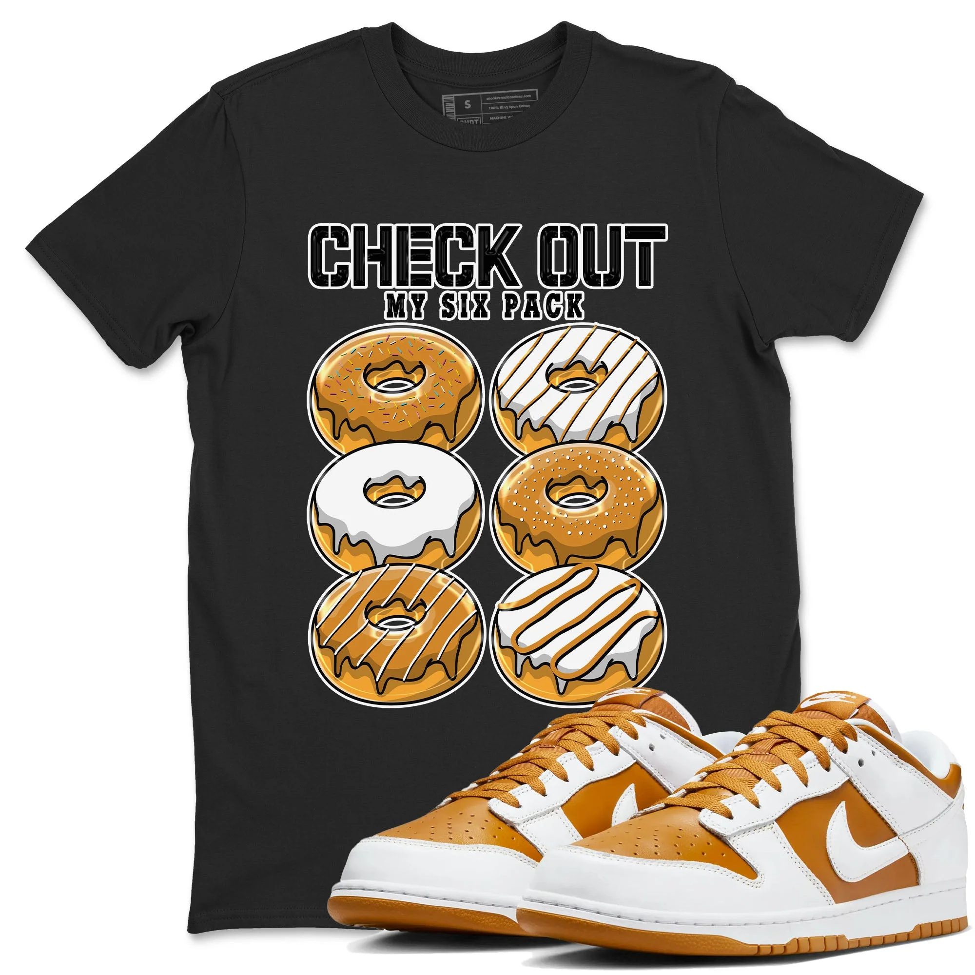Check Out My Six Pack Sneaker Tees - Dunk Dark Curry