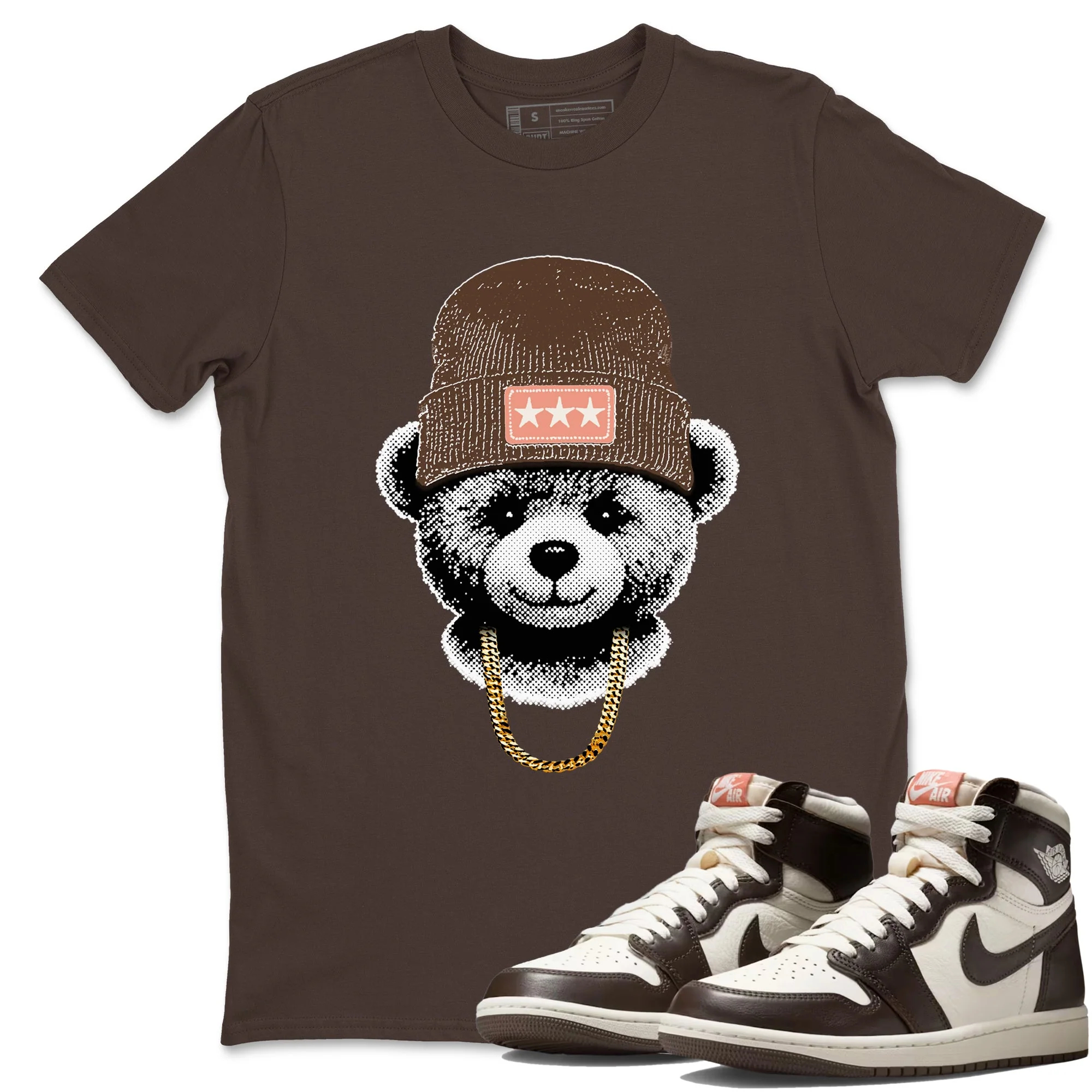 Gangster Teddy Sneaker Tees - Air Jordan 1 Baroque Brown