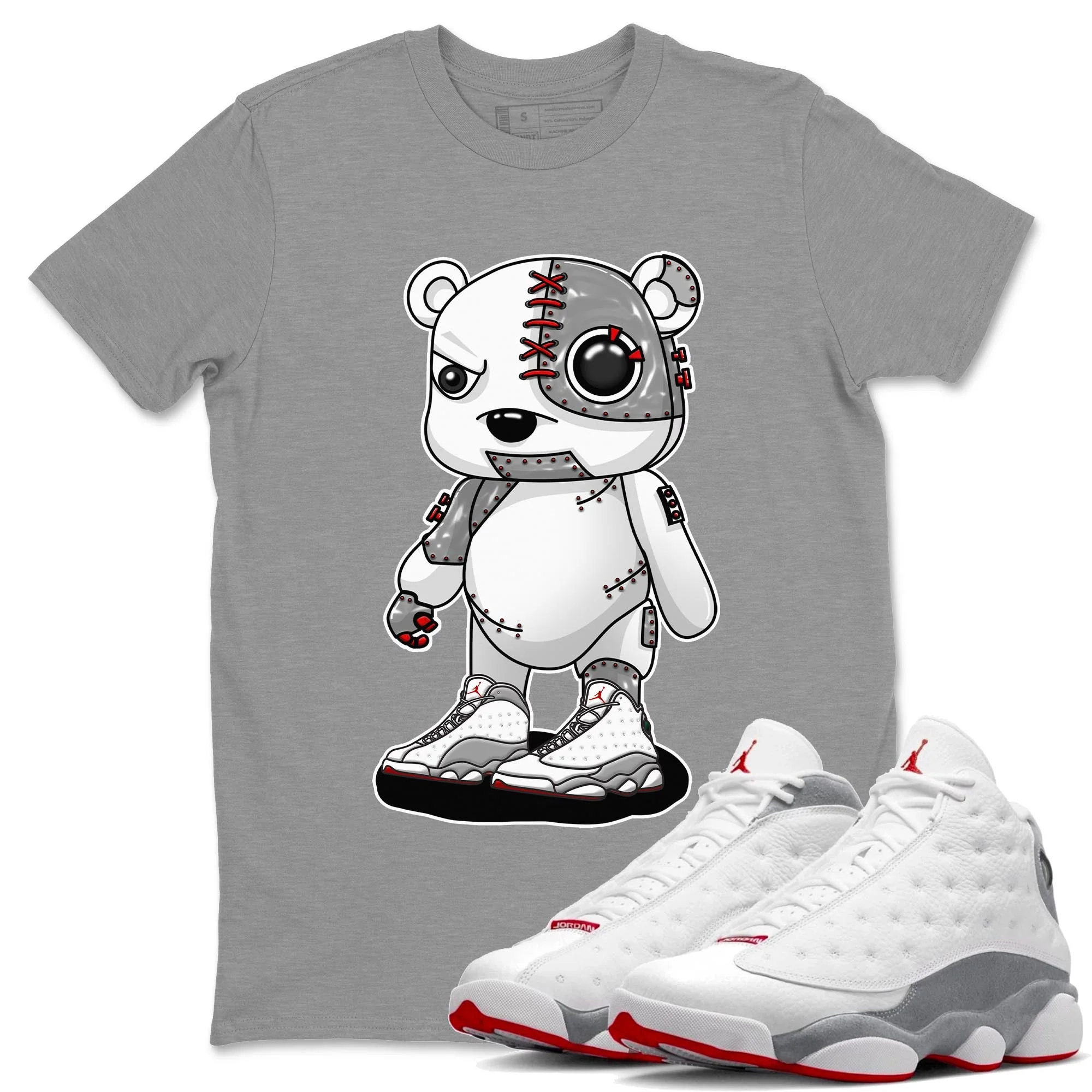Cyborg Bear Unisex Tops - Air Jordan 13 Wolf Grey