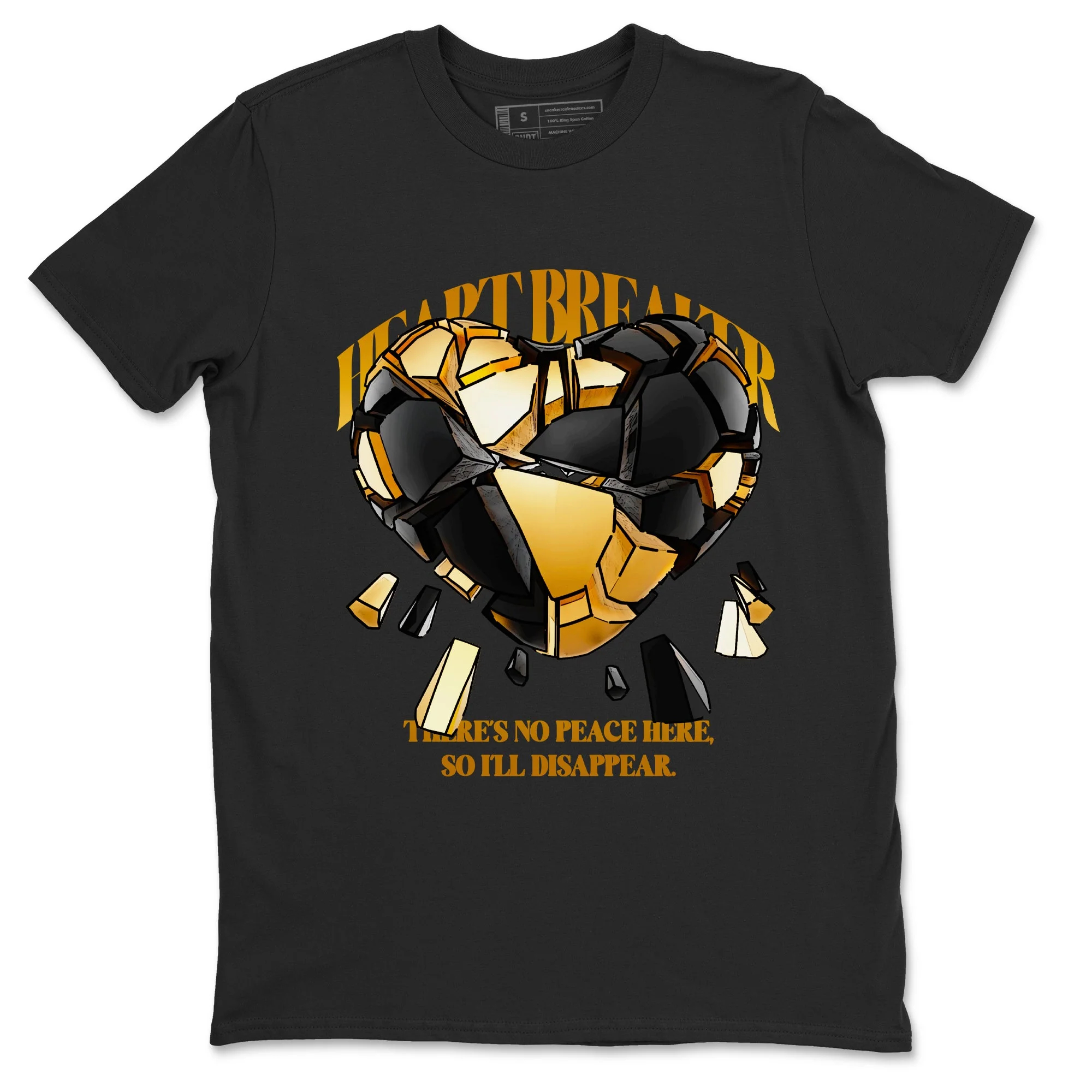 Heart Breaker Sneaker Tees - Air Jordan 1 Black Metallic Gold