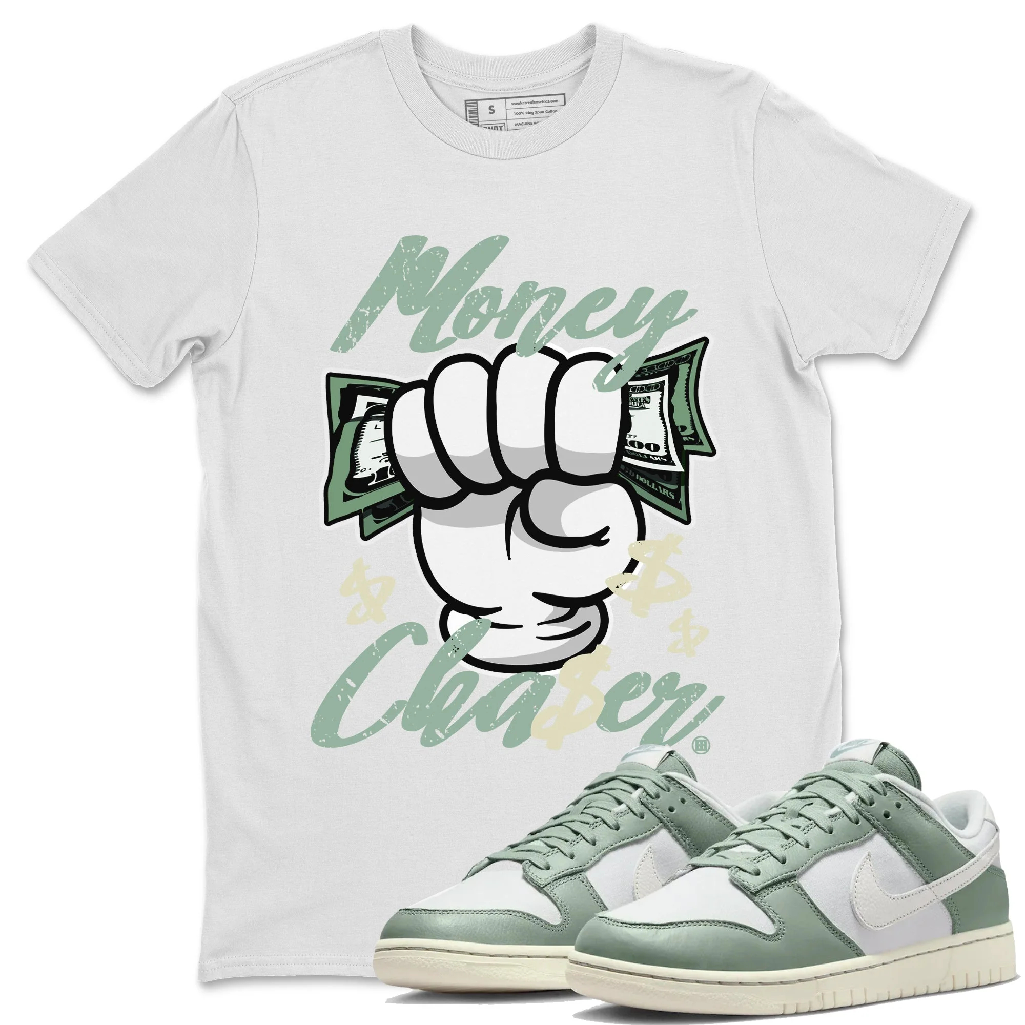 Money Chaser Unisex Tops - Dunk Mica Green