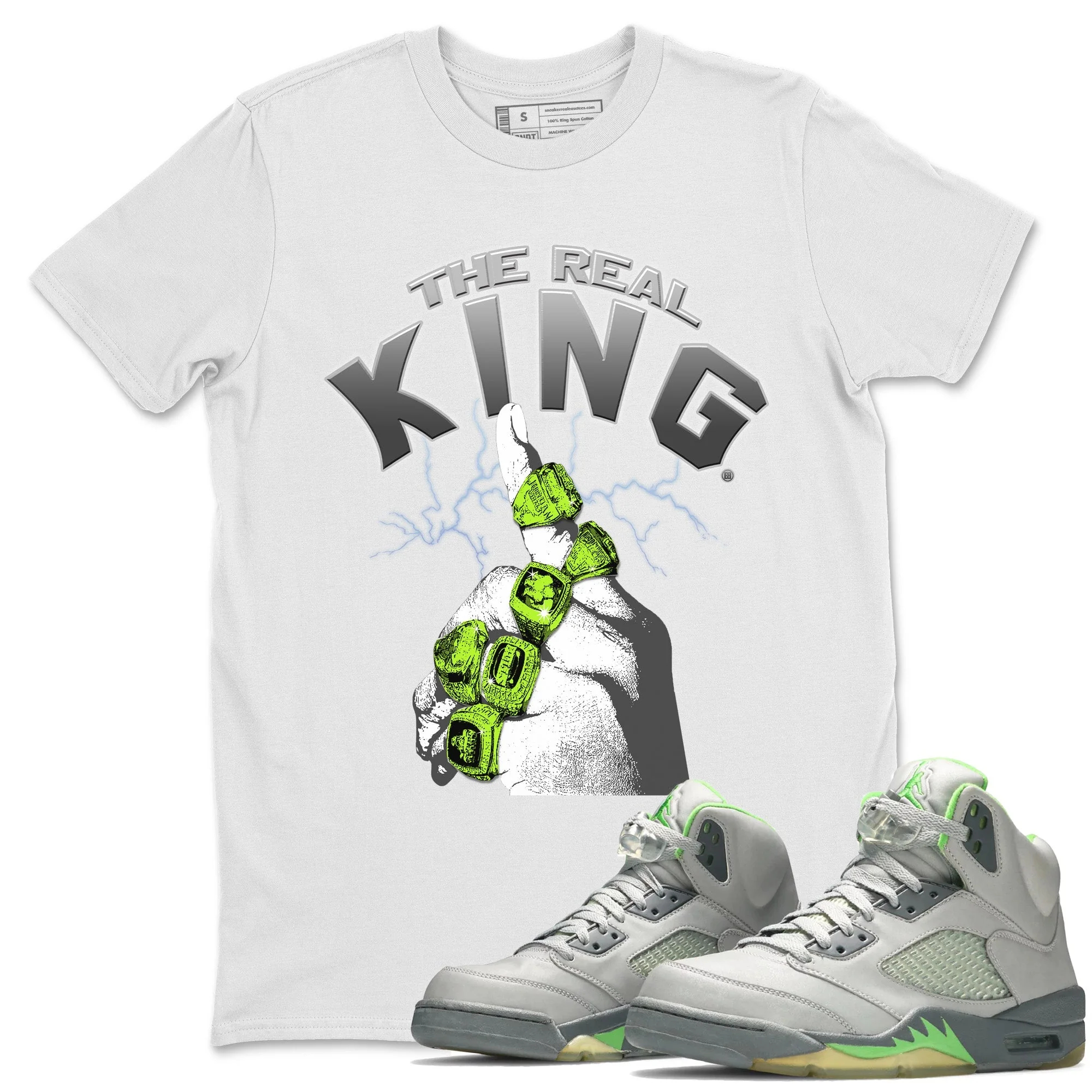 The Real King Unisex Tops - Air Jordan 5 Green Bean