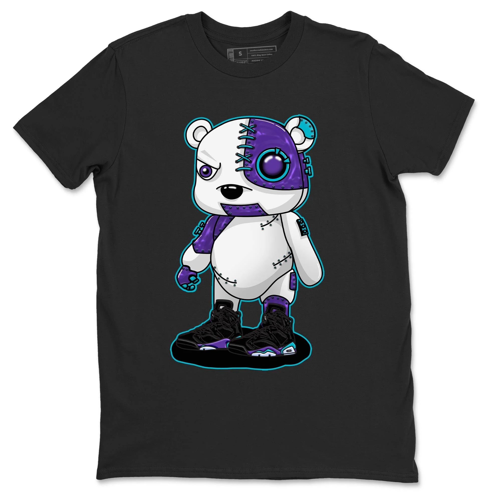 Cyborg Bear Sneaker Tee - Air Jordan 6 Aqua