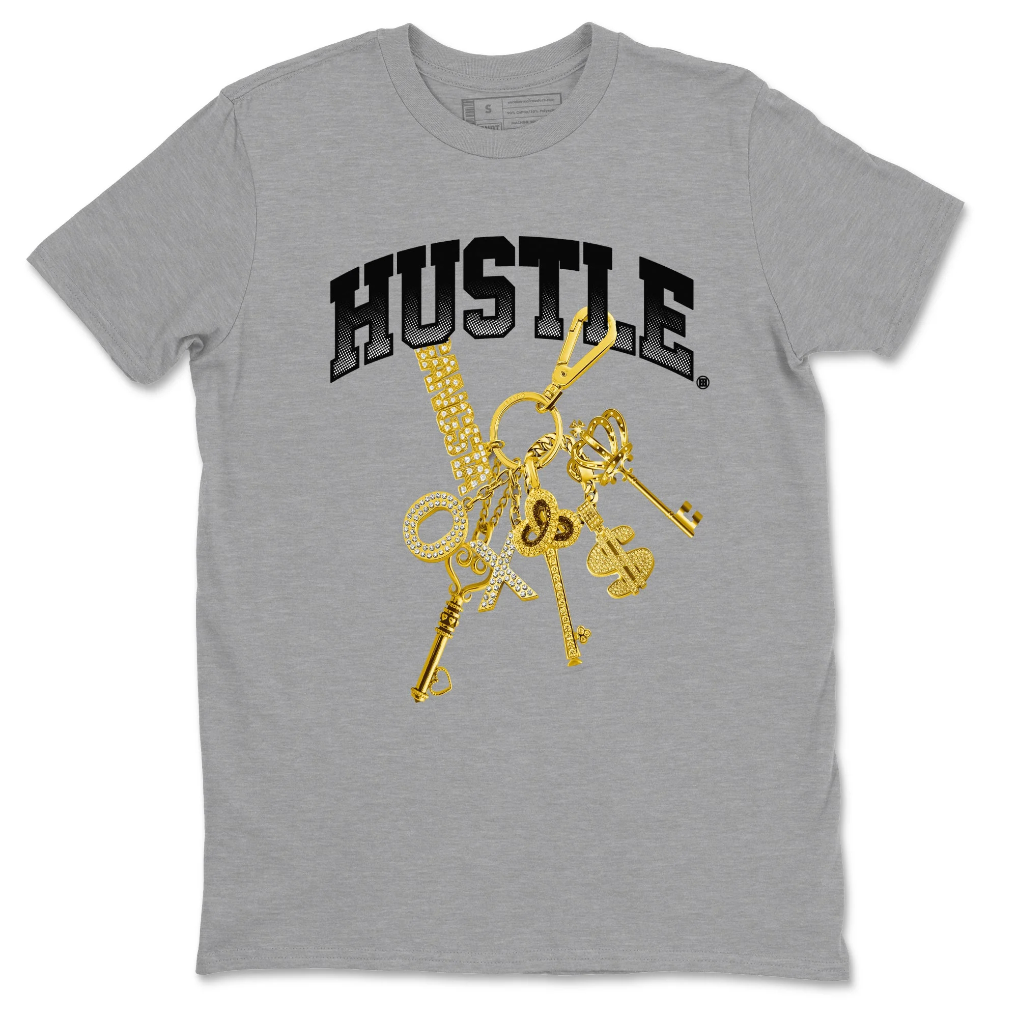 Gold Hustle Sneaker Tees - Air Jordan 1 Black Metallic Gold
