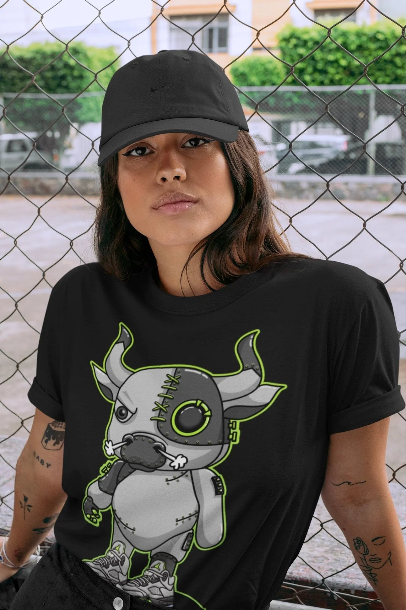Cyborg Bull Unisex Tops - Air Jordan 5 Green Bean