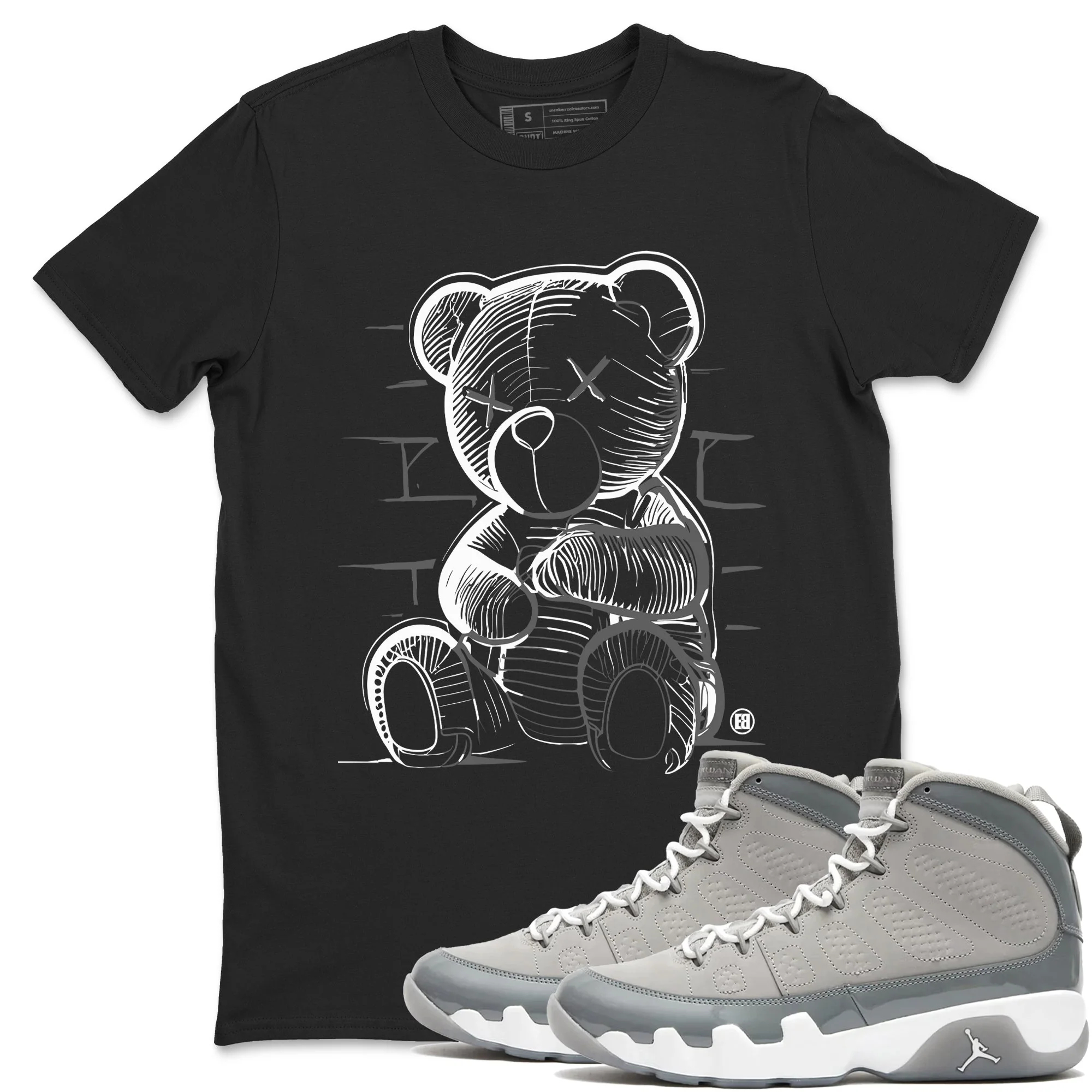 Neon Bear Sneaker Tees - Air Jordan 9 Cool Grey