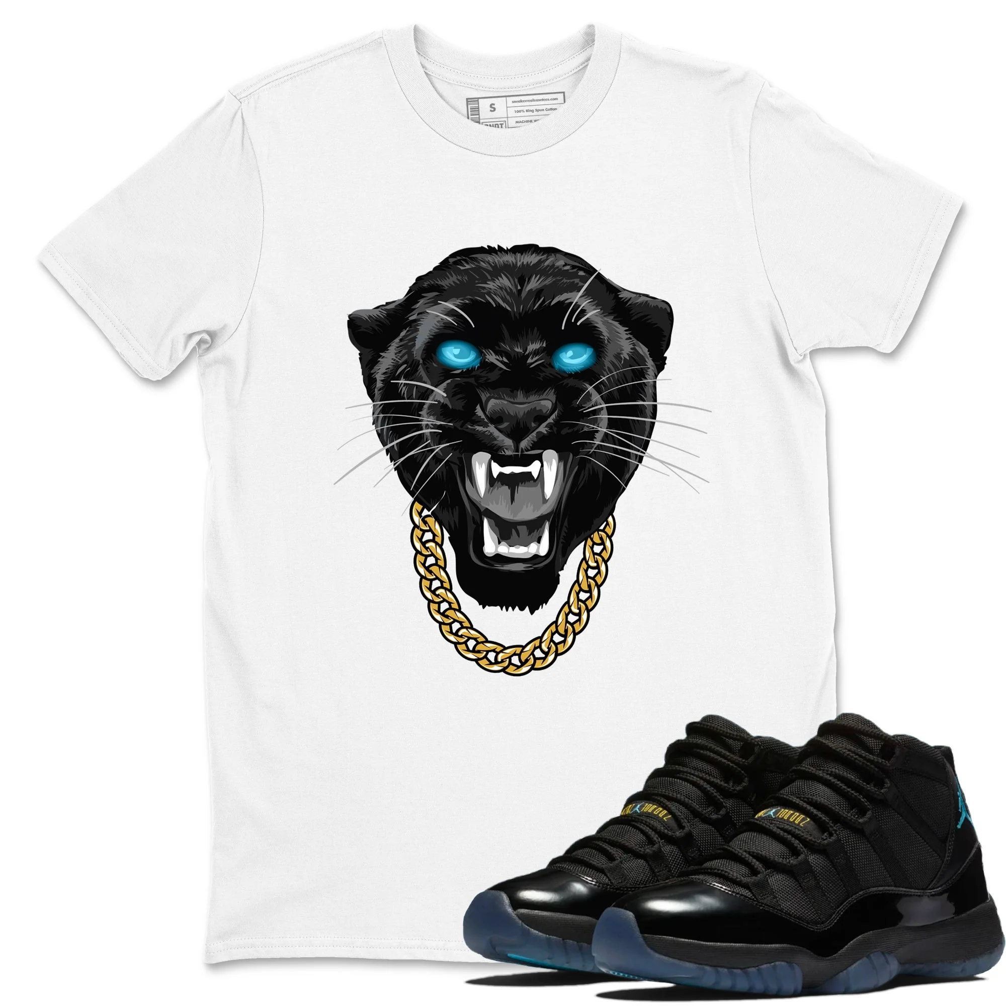 Gangster Black Cat Sneaker Tees - Air Jordan 11 Gamma