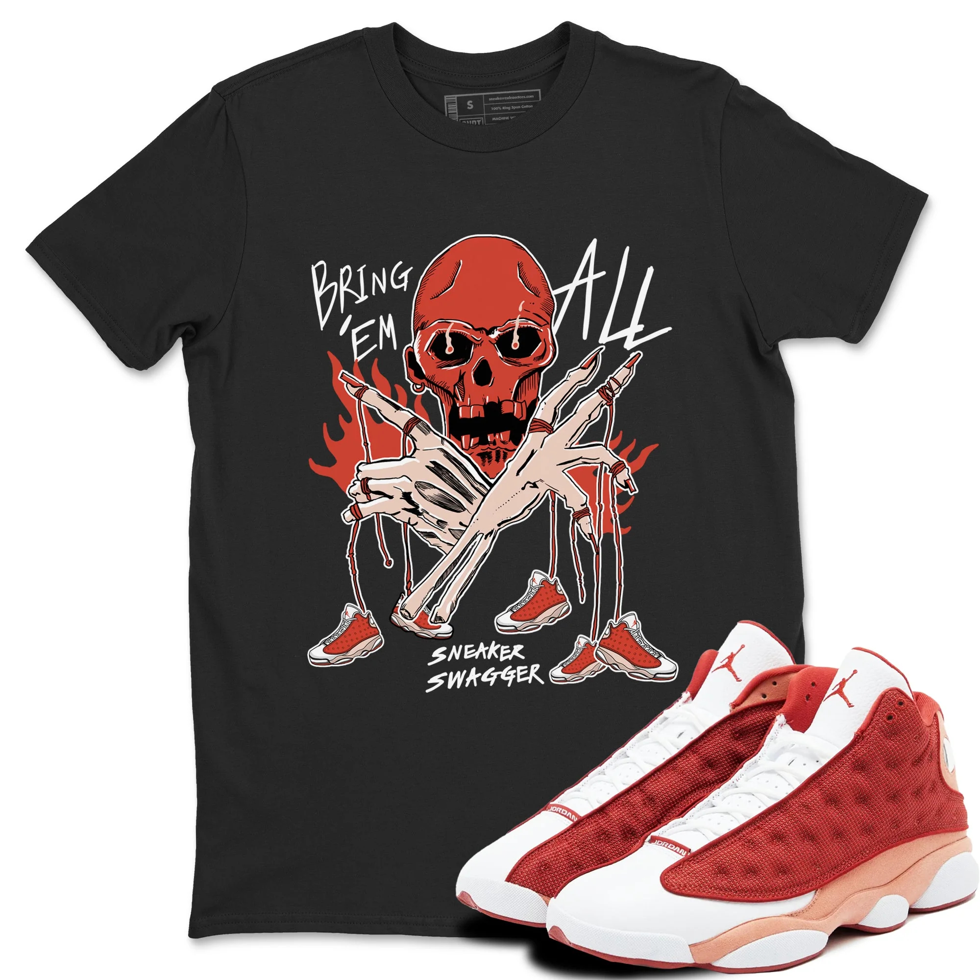 Bring 'Em All Sneaker Tees - Air Jordan 13 Dune Red